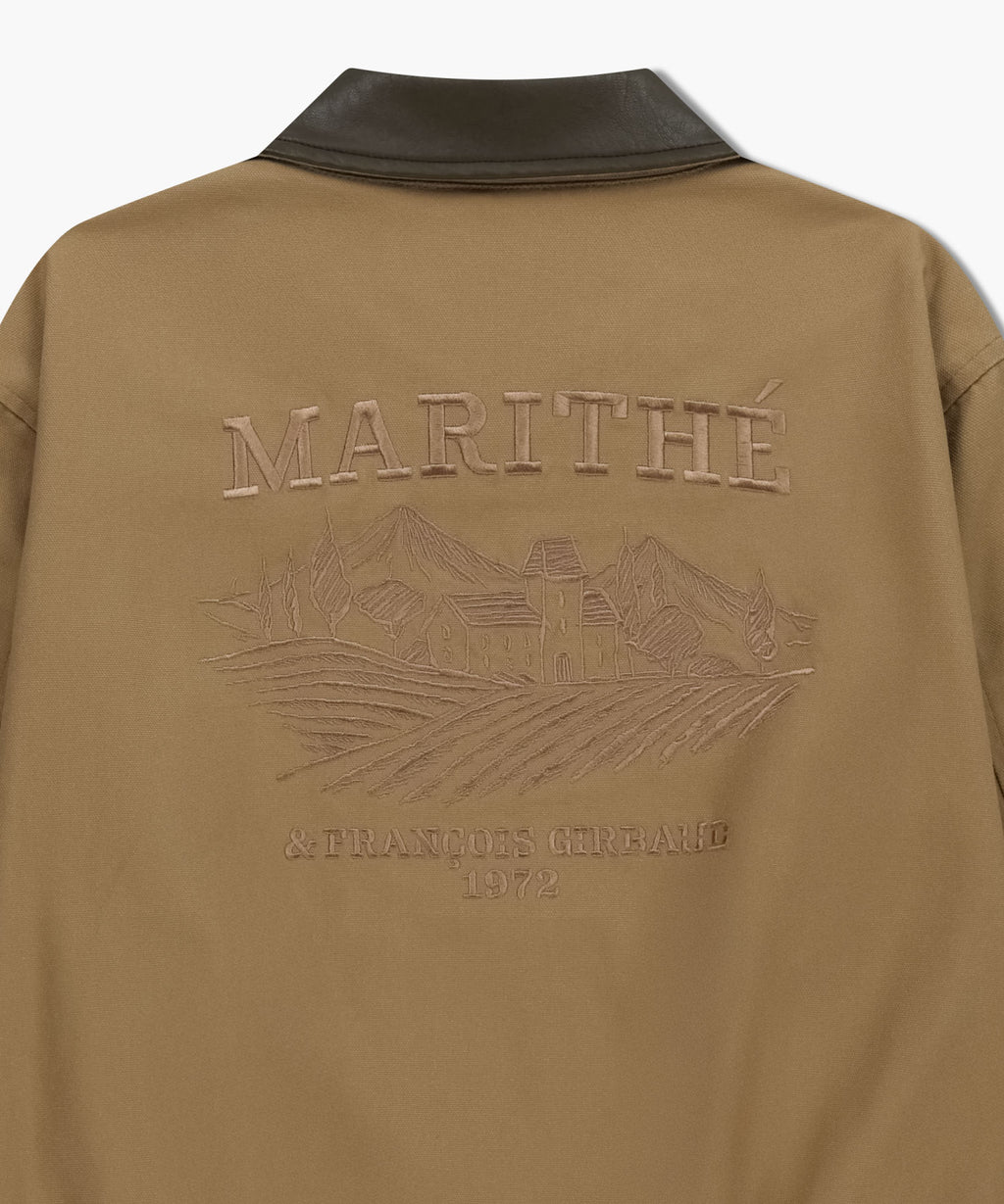 Marithe & Francois Girbaud - Graphic Embroidery Cotton Bomber Jacket (Beige) product image 8 | TRAB K-Fashion Australia