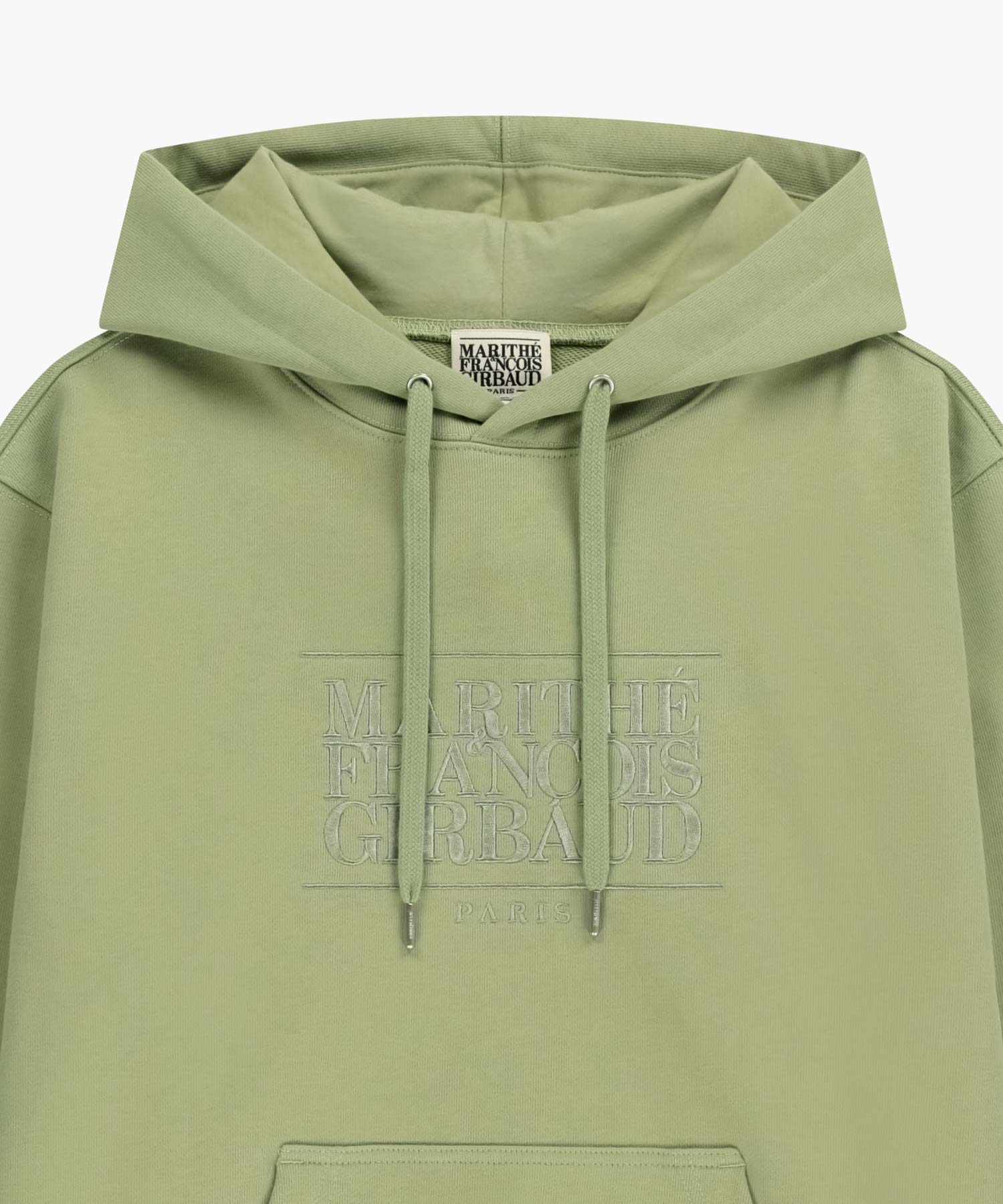 Marithe & Francois Girbaud - Classic Logo Embroidery Hoodie (Olive) product image 8 | TRAB K-Fashion Australia