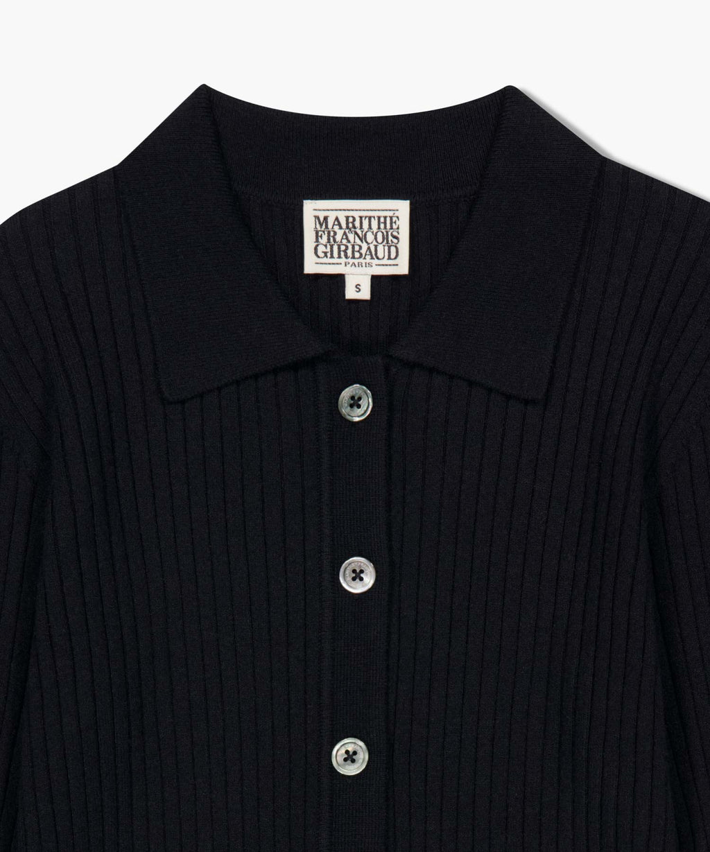 Marithe & Francois Girbaud - Slim Fit Collar Cardigan (Black) product image 8 | TRAB K-Fashion Australia