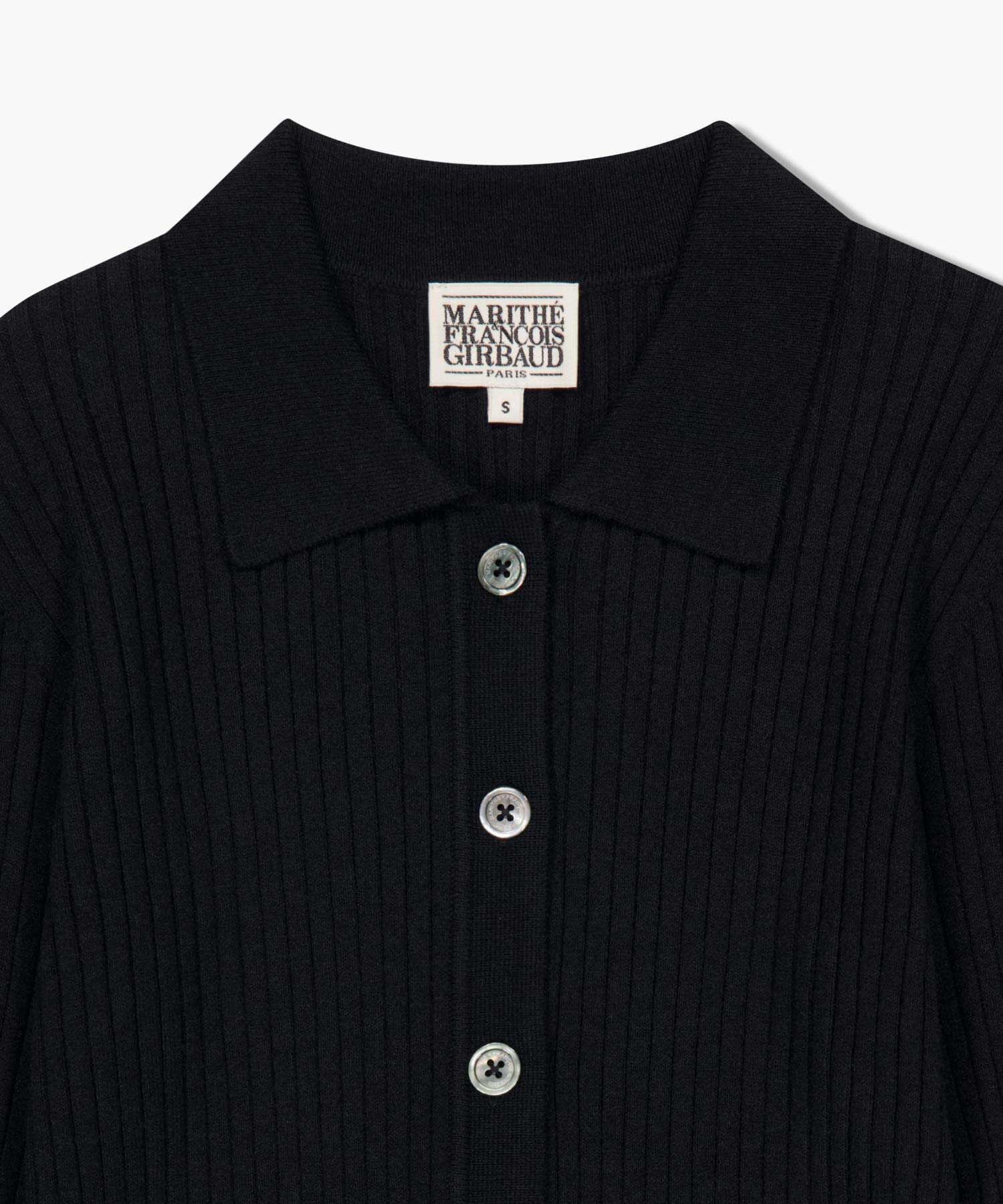 Marithe & Francois Girbaud - Slim Fit Collar Cardigan (Black) product image 8 | TRAB K-Fashion Australia