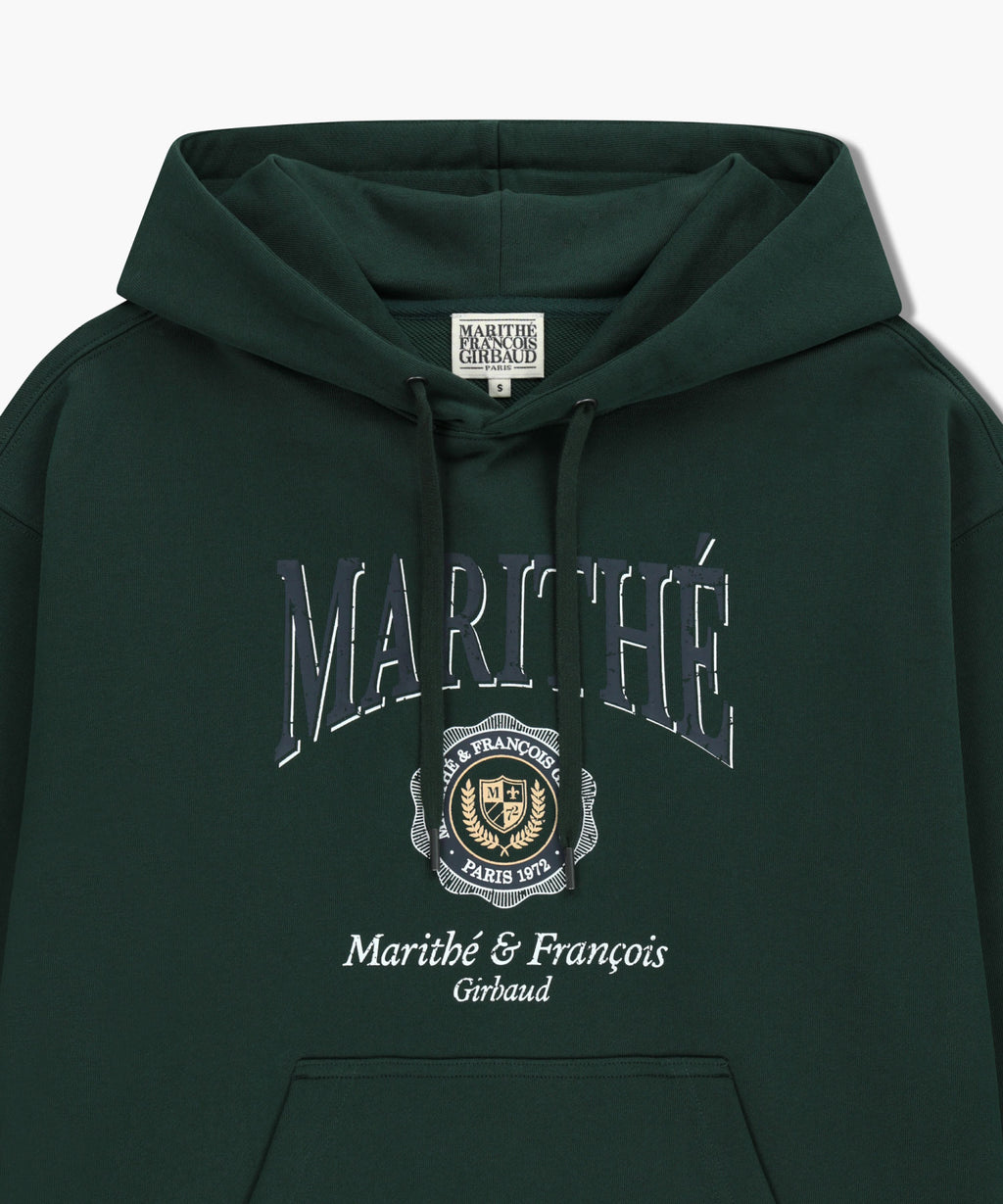 Marithe & Francois Girbaud - Crest Crack Logo Oversized Hoodie (Dark Green) product image 8 | TRAB K-Fashion Australia