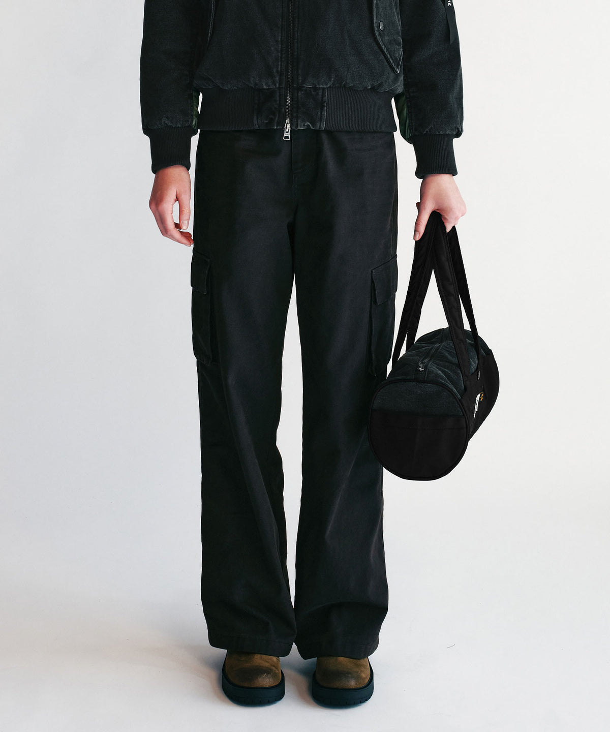 Marithe & Francois Girbaud - Marithe X Alpha Industries Classic Logo Nylon Duffle Bag (Black) product image 8 | TRAB K-Fashion Australia