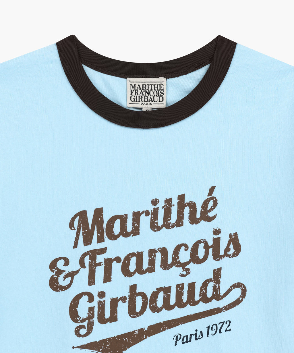 Marithe & Francois Girbaud - Vintage Logo Ringer Tee (Sky Blue) product image 8 | TRAB K-Fashion Australia