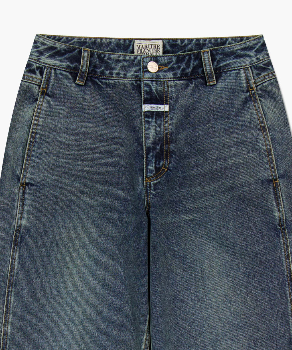 Marithe & Francois Girbaud - Wide Balloon Fit Denim Pants (Ash Blue) product image 8 | TRAB K-Fashion Australia