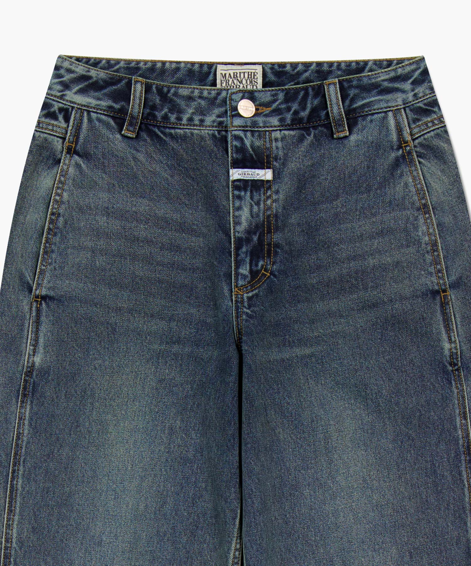 Marithe & Francois Girbaud - Wide Balloon Fit Denim Pants (Ash Blue) product image 8 | TRAB K-Fashion Australia