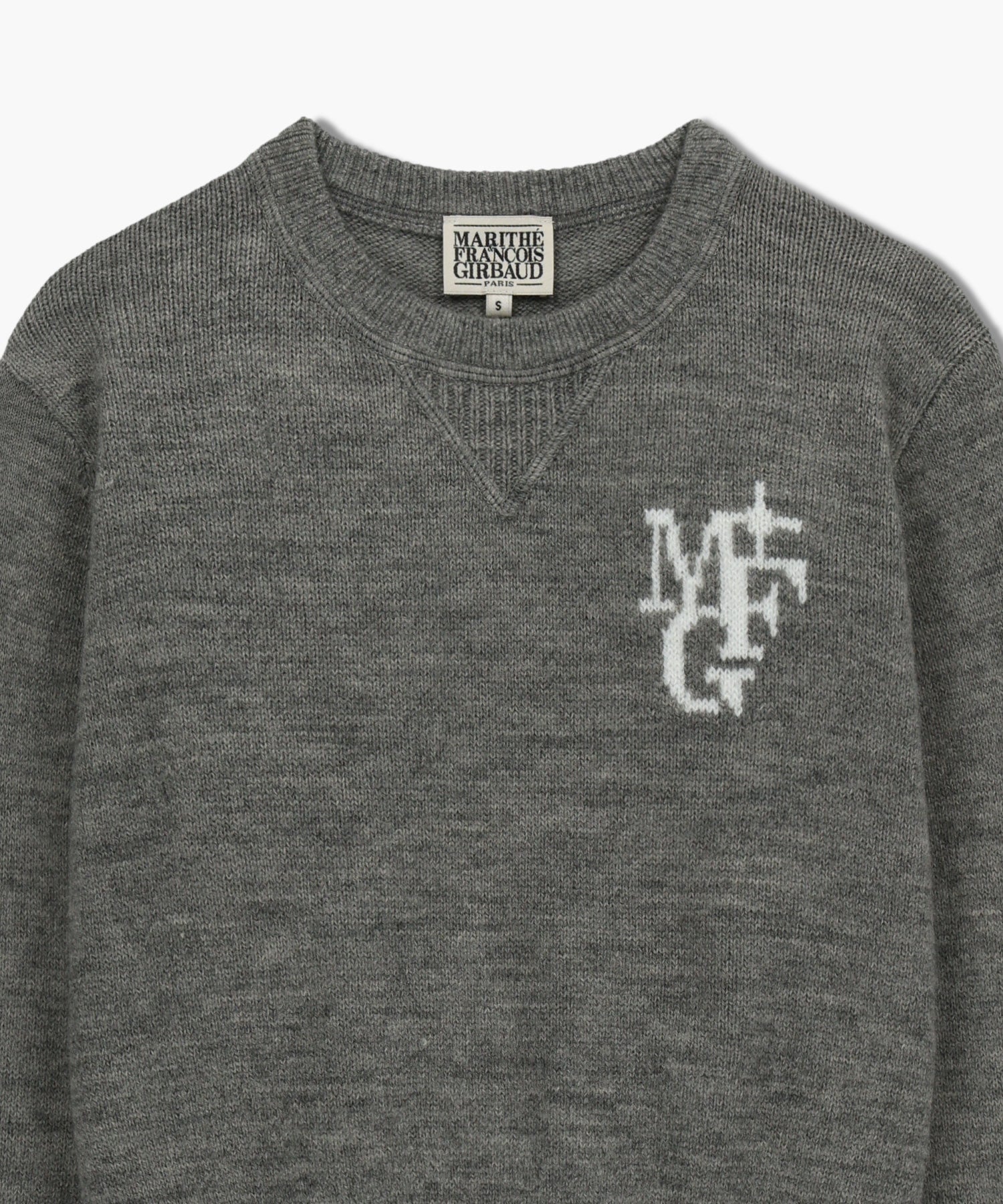 Marithe & Francois Girbaud - Marithe Sport W M+fg Logo Crop Pullover (Melange Gray) product image 8 | TRAB K-Fashion Australia