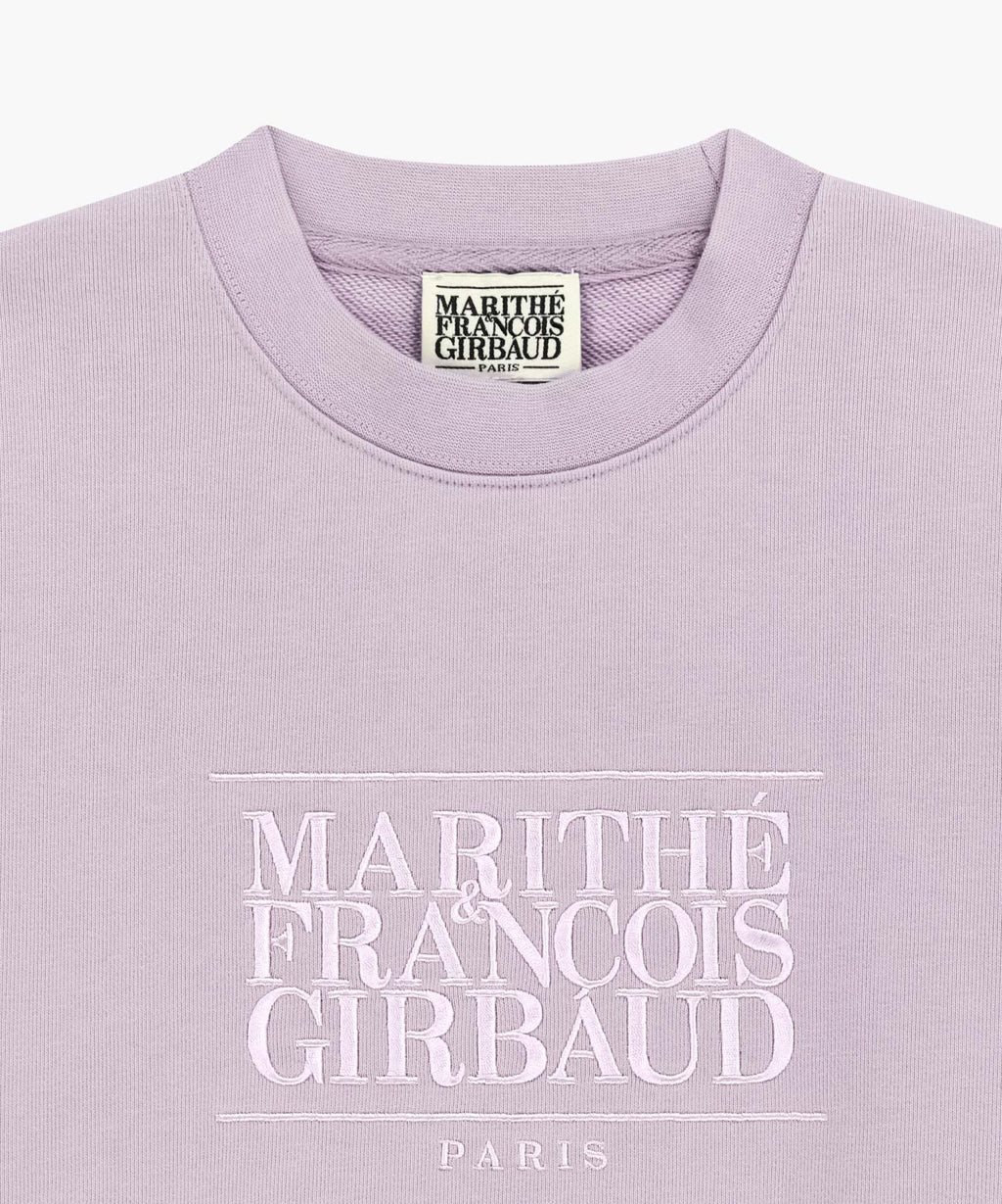 Marithe & Francois Girbaud - Classic Logo Crop Sweatshirt (Lavender) product image 8 | TRAB K-Fashion Australia
