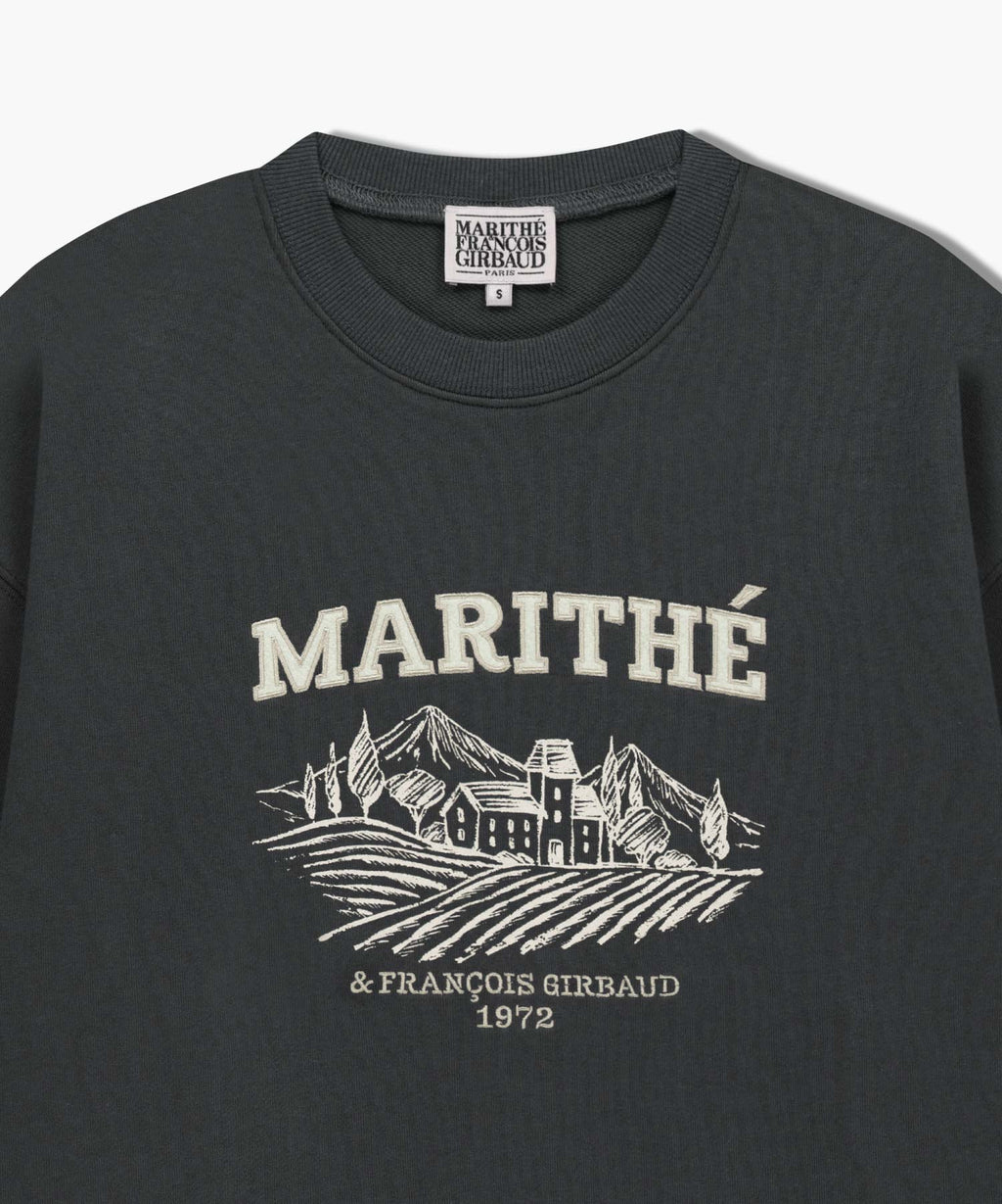 Marithe & Francois Girbaud - Winery Applique Logo Over Fit Sweatshirt (Charcoal) product image 8 | TRAB K-Fashion Australia