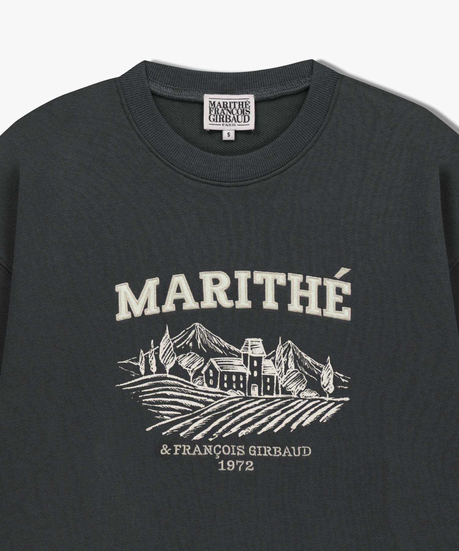 Marithe & Francois Girbaud - Winery Applique Logo Over Fit Sweatshirt (Charcoal) product image 8 | TRAB K-Fashion Australia