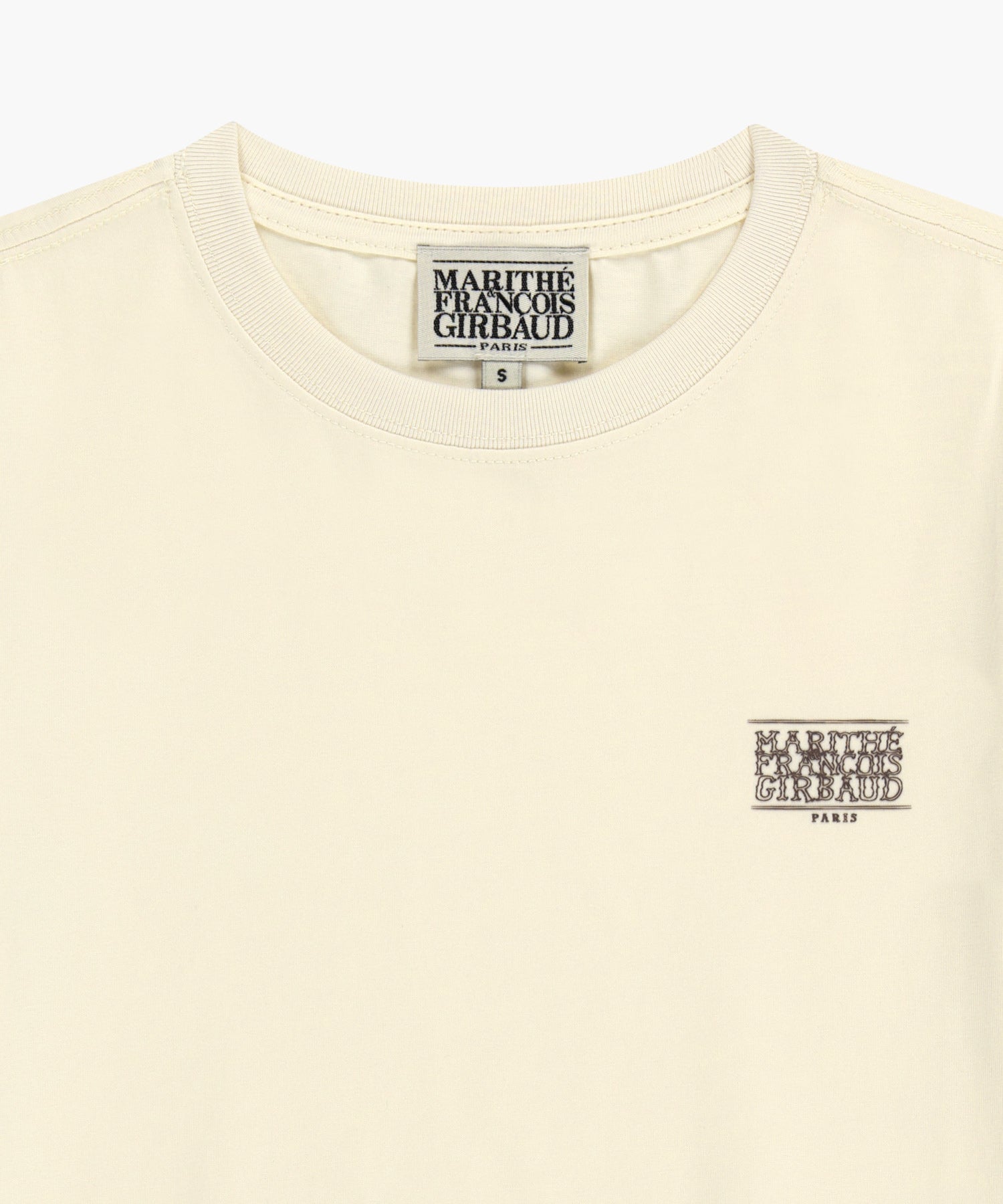 Marithe & Francois Girbaud - Antique Classic Logo Slim Crop Tee (Cream) product image 8 | TRAB K-Fashion Australia
