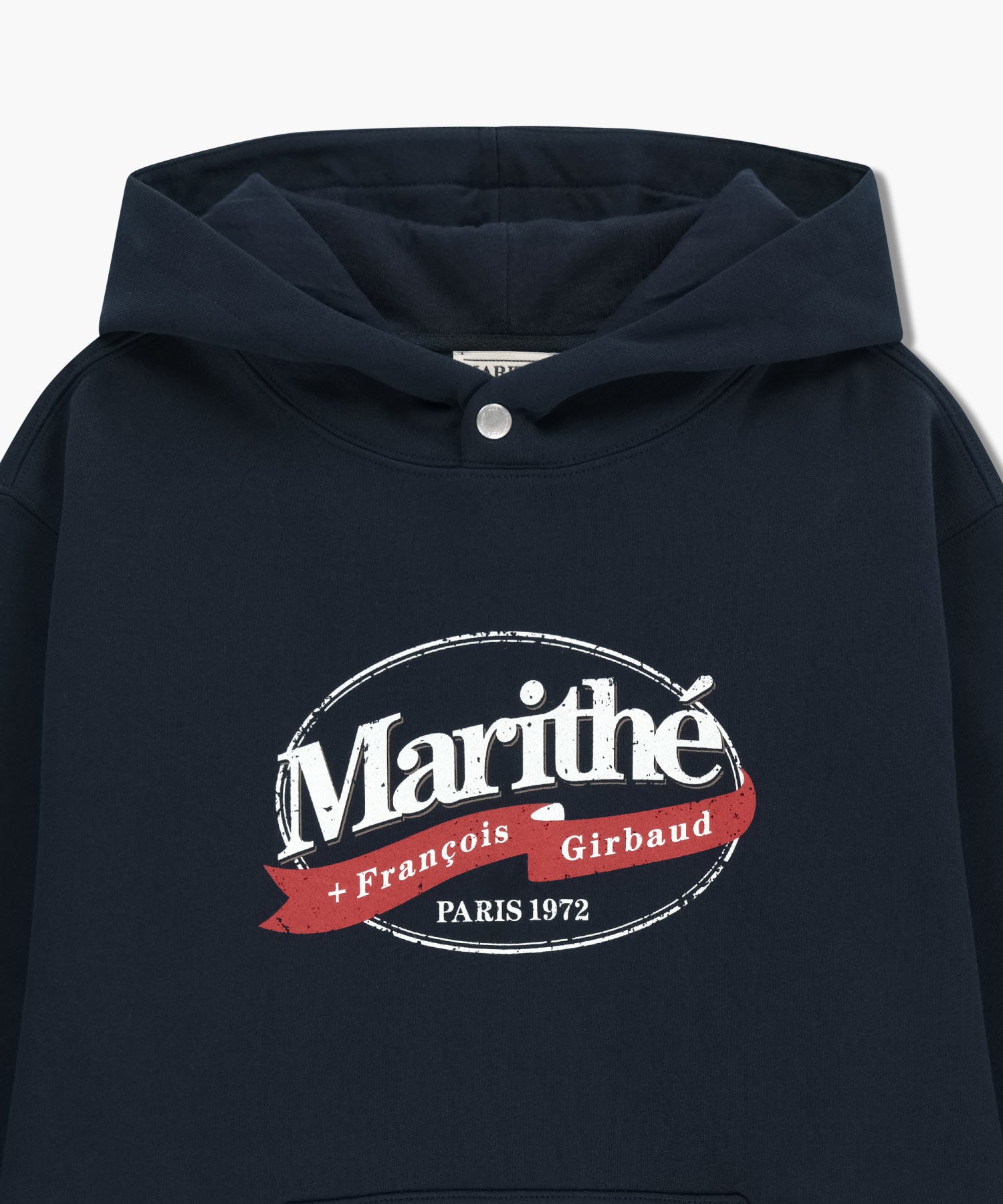 Marithe & Francois Girbaud - Vintage Stamp Graphic Hoodie (brushed) (Navy) product image 8 | TRAB K-Fashion Australia