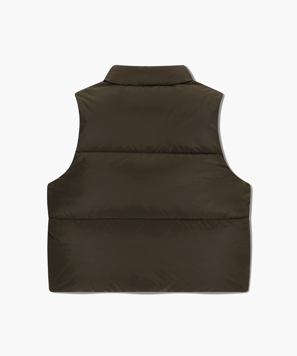 Marithe & Francois Girbaud - Classic Logo Down Vest (Dark Brown) product image 8 | TRAB K-Fashion Australia