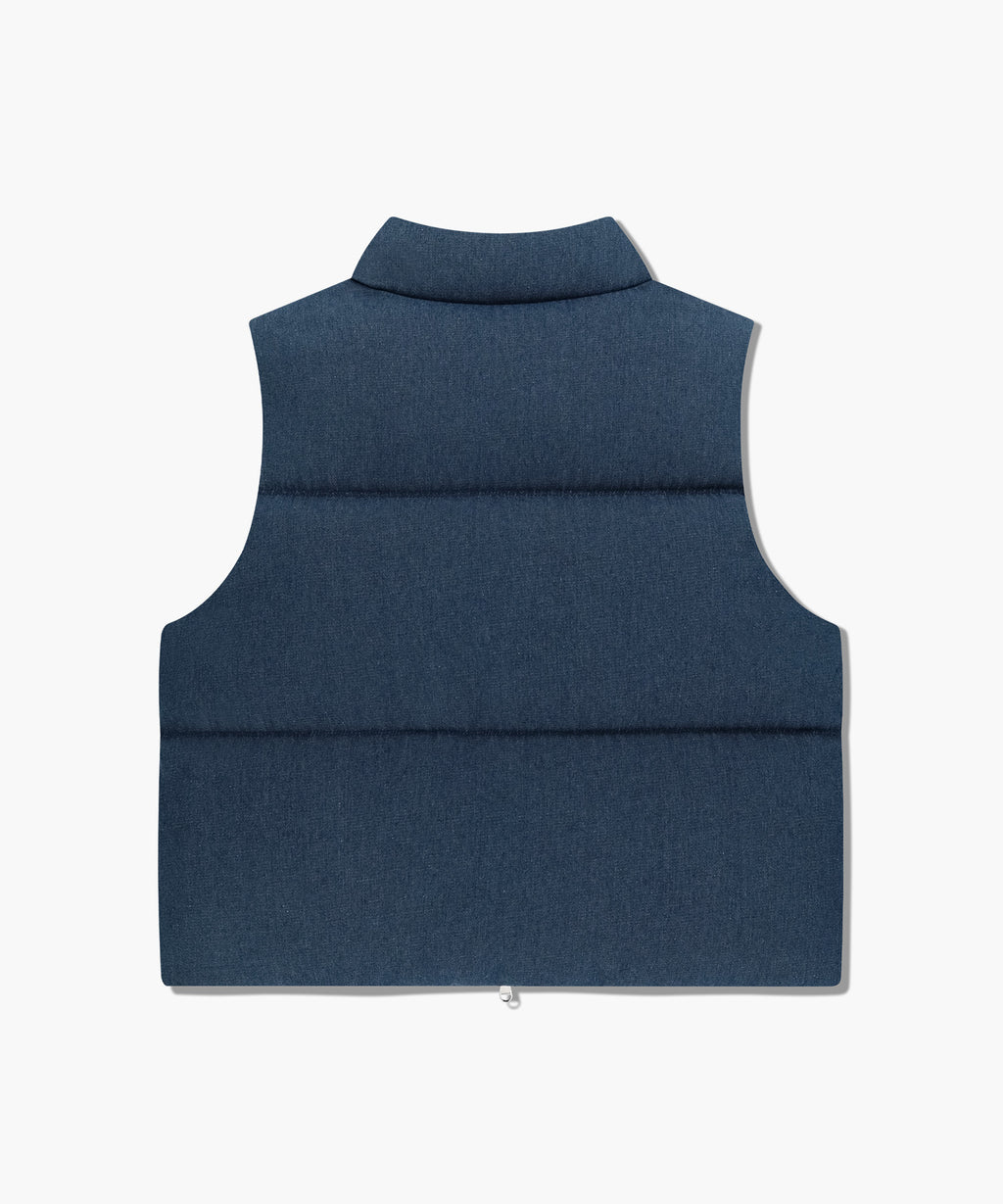 Marithe & Francois Girbaud - Classic Logo Denim Down Vest (Dark Blue) product image 8 | TRAB K-Fashion Australia