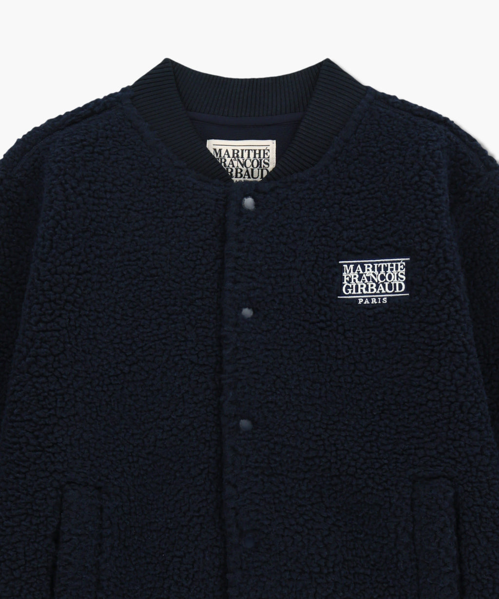 Marithe & Francois Girbaud - Fleece Varsity Jacket (Navy) product image 8 | TRAB K-Fashion Australia