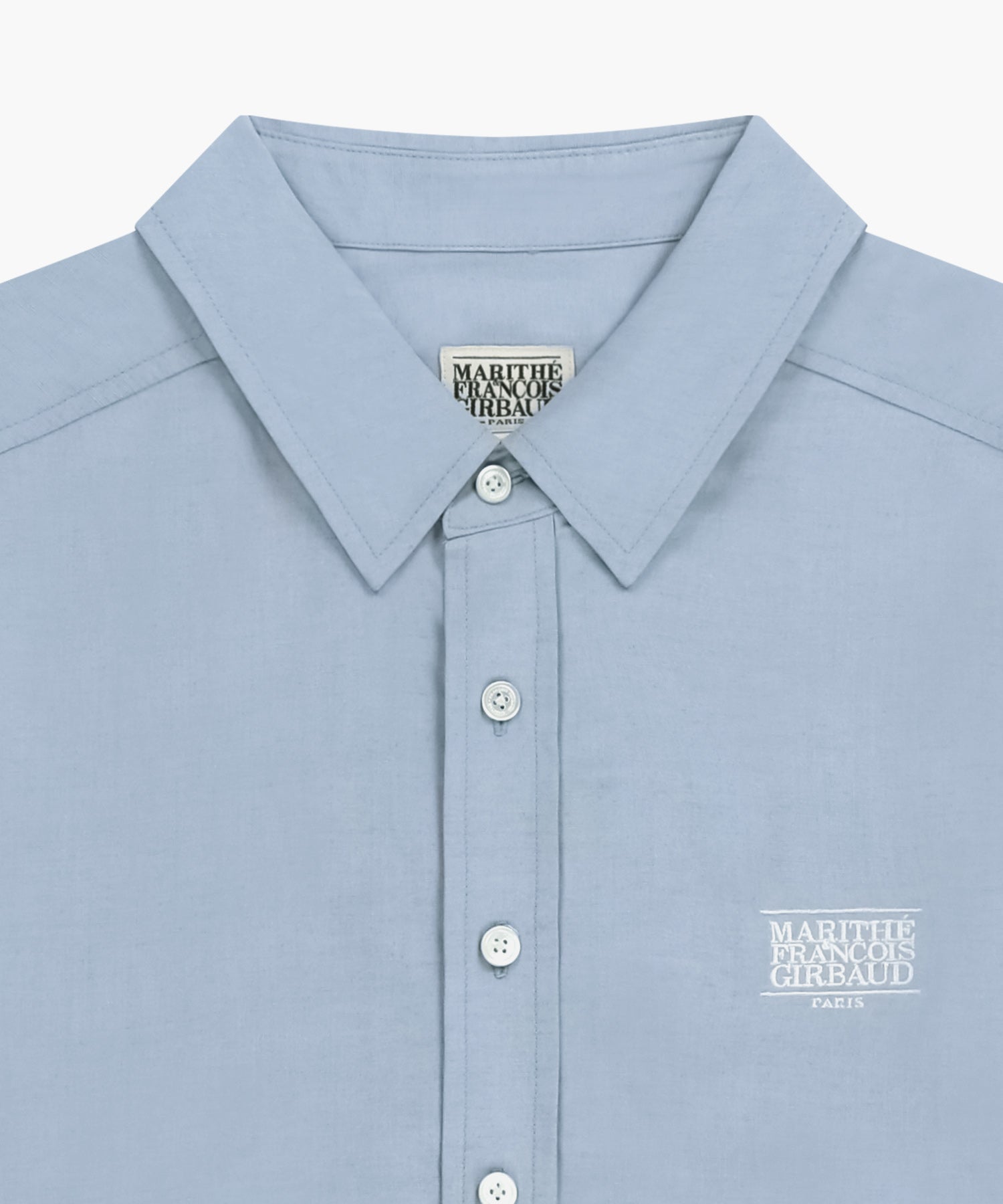 Marithe & Francois Girbaud - Classic Logo Linen Shirt (Sky Blue) product image 8 | TRAB K-Fashion Australia