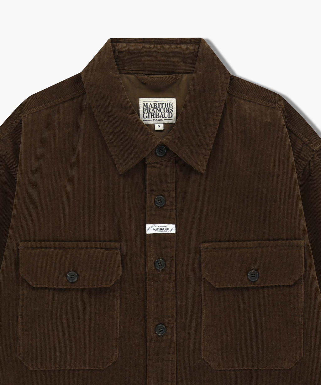 Marithe & Francois Girbaud - Classic Corduroy Shirt (Dark Brown) product image 8 | TRAB K-Fashion Australia