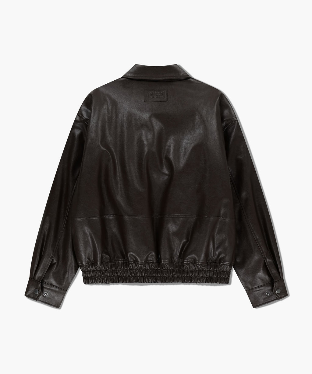 Marithe & Francois Girbaud - Faux Leather Padded Jacket (Brown) product image 10 | TRAB K-Fashion Australia