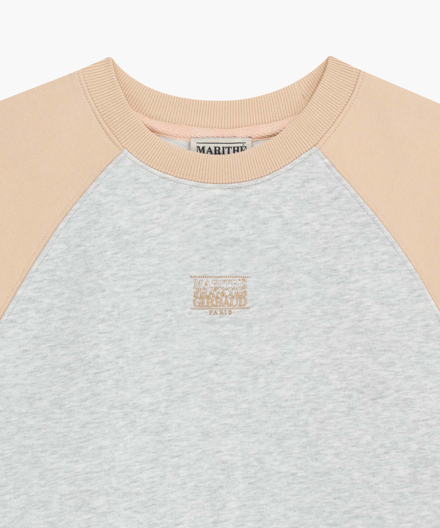 Marithe & Francois Girbaud - Block Classic Logo Raglan Crop Sweatshirt (Coral Pink) product image 8 | TRAB K-Fashion Australia