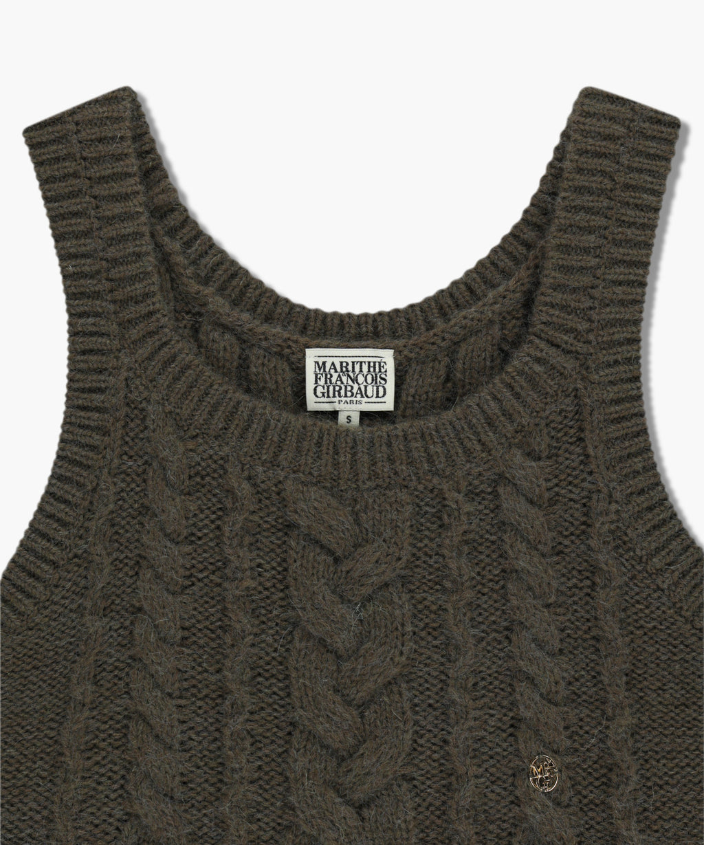 Marithe & Francois Girbaud - Logo Knit Bustier (Brown) product image 8 | TRAB K-Fashion Australia