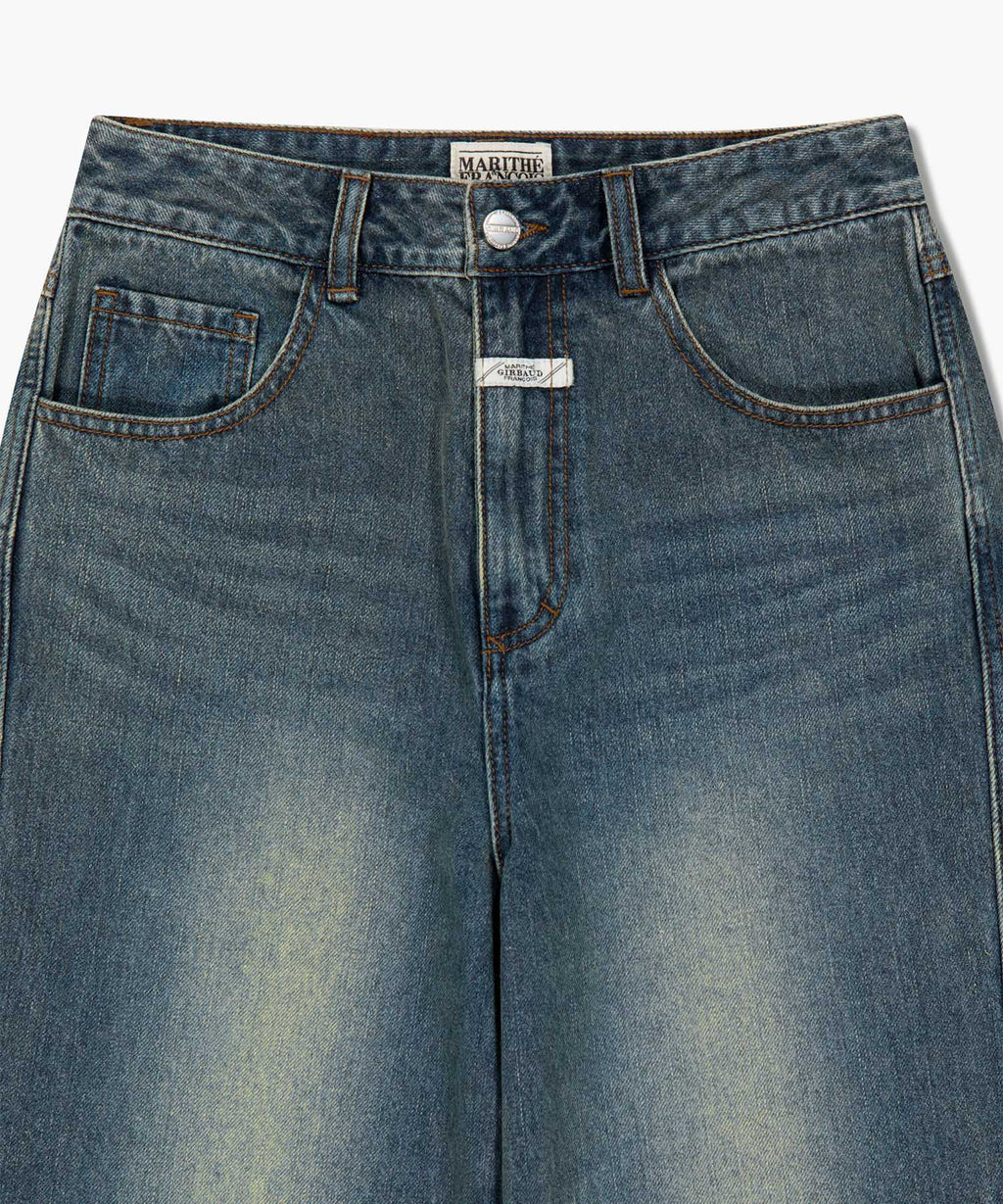 Marithe & Francois Girbaud - Vintage Washed Denim Pants (Blue) product image 11 | TRAB K-Fashion Australia