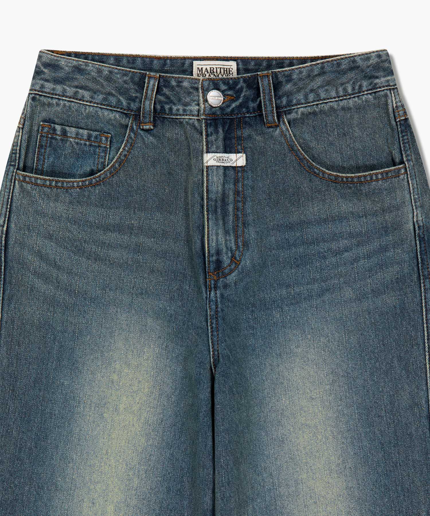 Marithe & Francois Girbaud - Vintage Washed Denim Pants (Blue) product image 11 | TRAB K-Fashion Australia