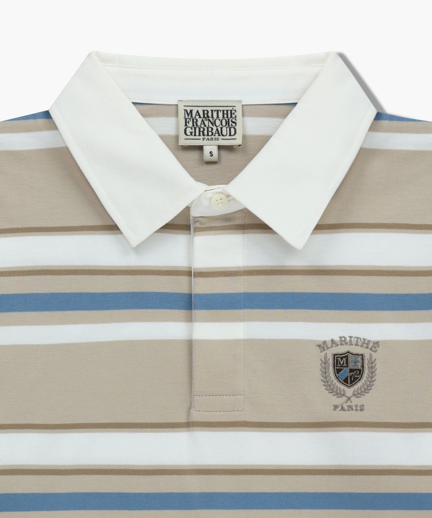 Marithe & Francois Girbaud - Stripe Collar Long Sleeve (Beige) product image 8 | TRAB K-Fashion Australia