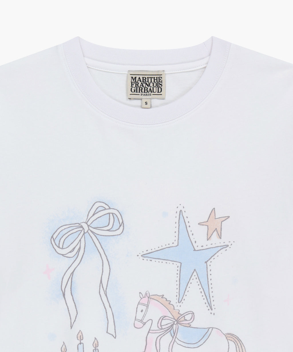Marithe & Francois Girbaud - Unicorn Graphic Oversized Tee (White) product image 8 | TRAB K-Fashion Australia