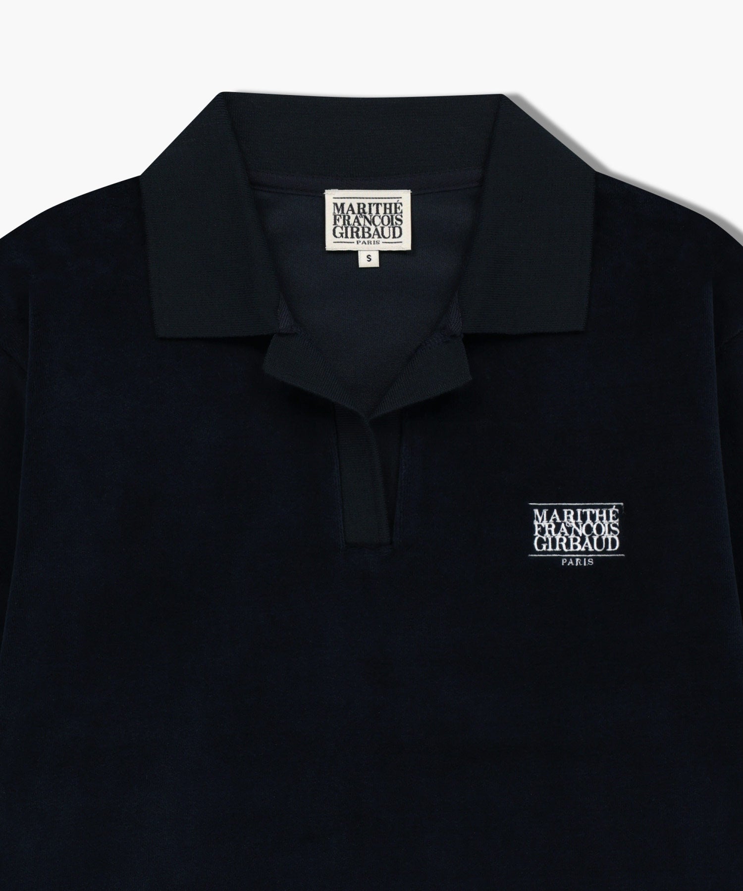 Marithe & Francois Girbaud - Classic Logo Collared Velour Sweatshirt (Navy) product image 8 | TRAB K-Fashion Australia