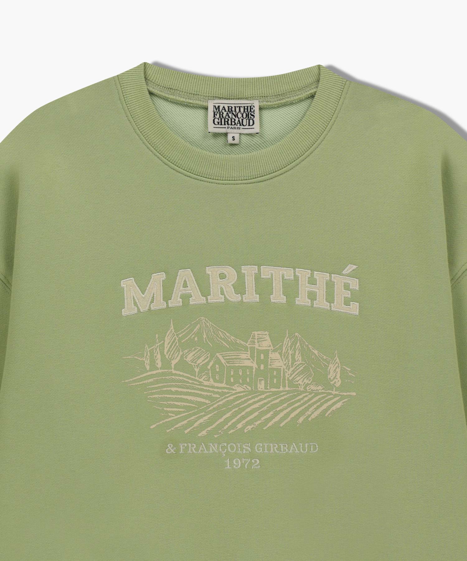 Marithe & Francois Girbaud - Winery Applique Logo Over Fit Sweatshirt (Olive) product image 8 | TRAB K-Fashion Australia