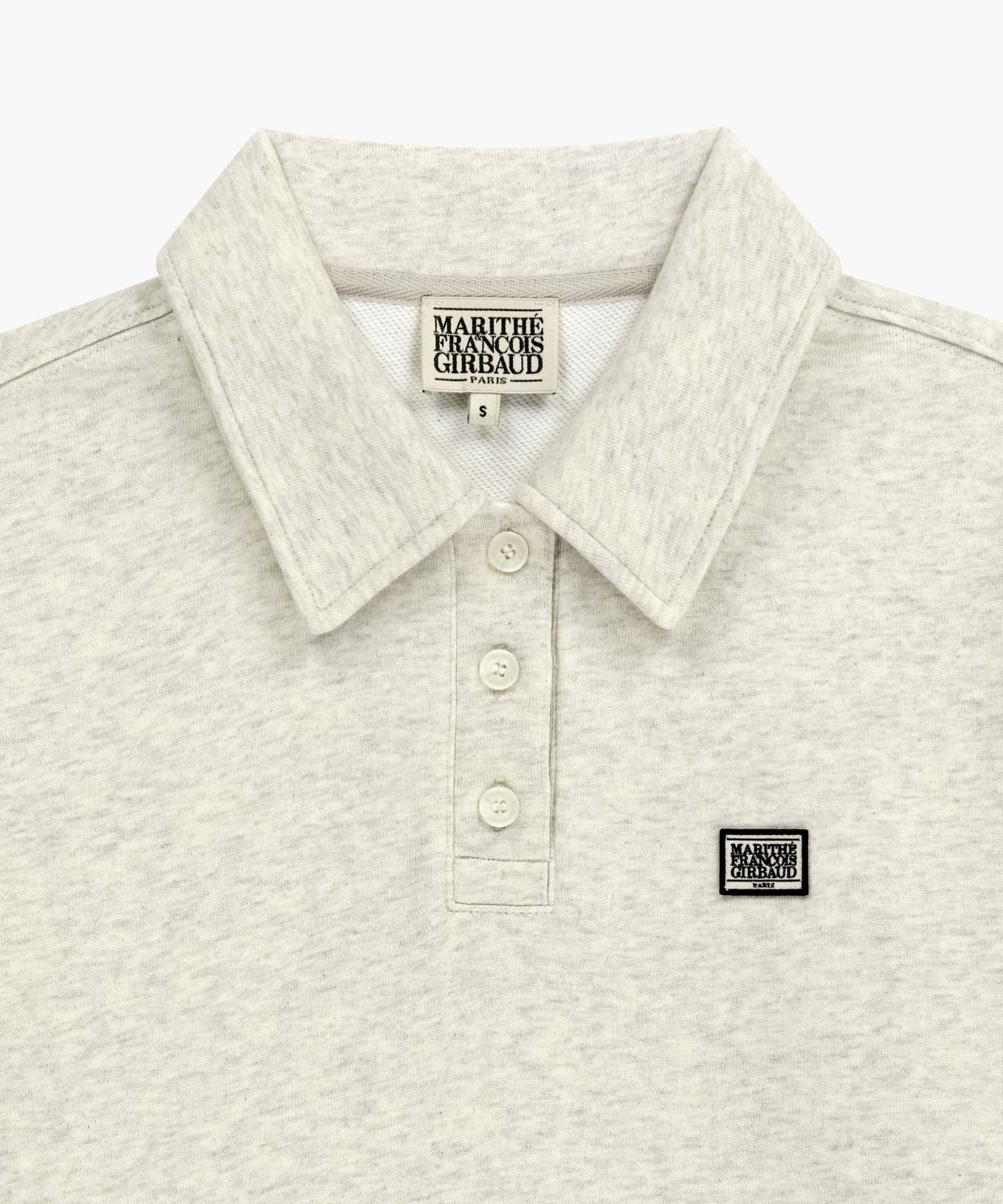 Marithe & Francois Girbaud - Classic Logo Wappen Collar Sweatshirt (Oatmeal) product image 8 | TRAB K-Fashion Australia