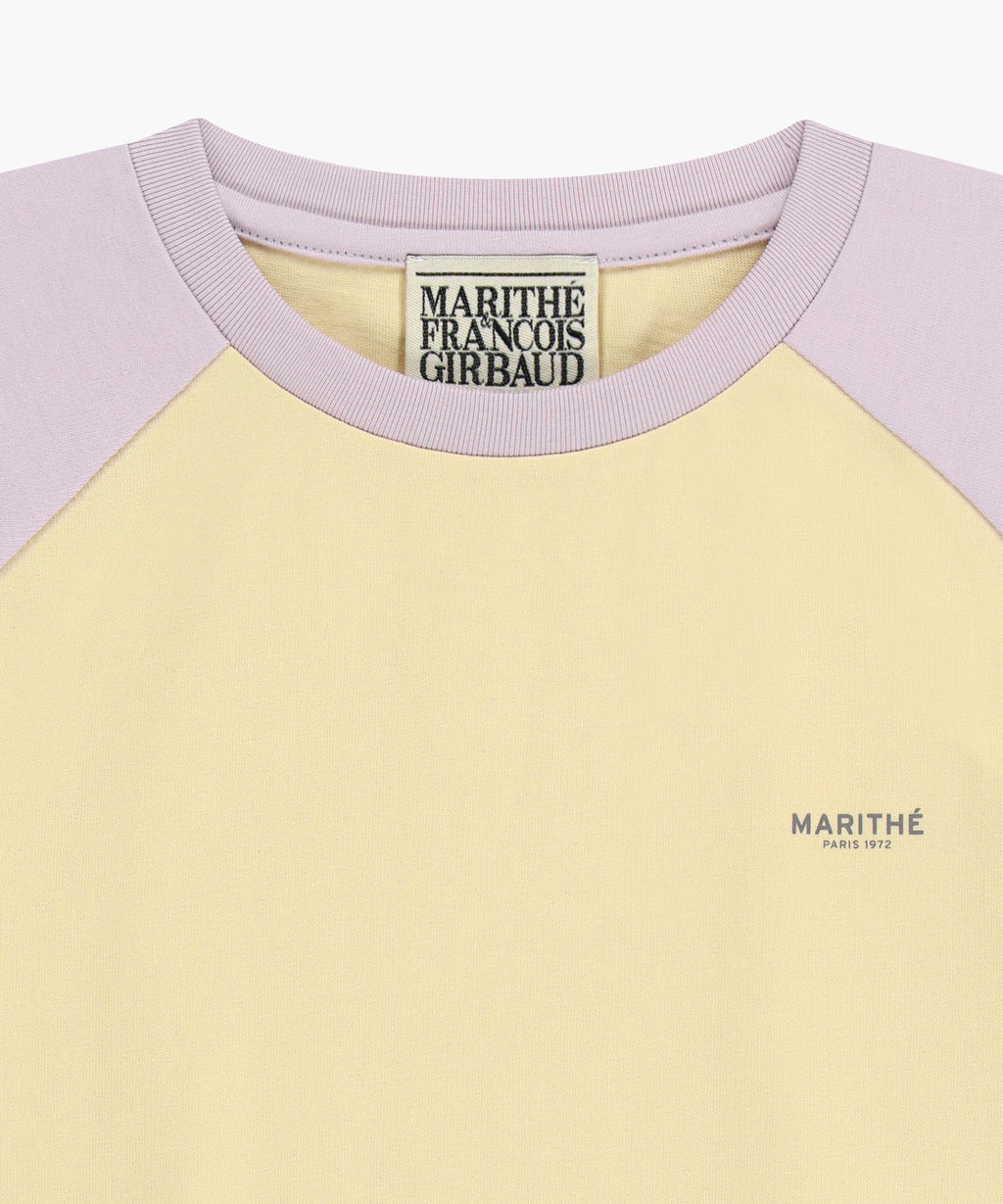 Marithe & Francois Girbaud - Small Regular Logo Raglan Crop Tee (Light Purple) product image 8 | TRAB K-Fashion Australia