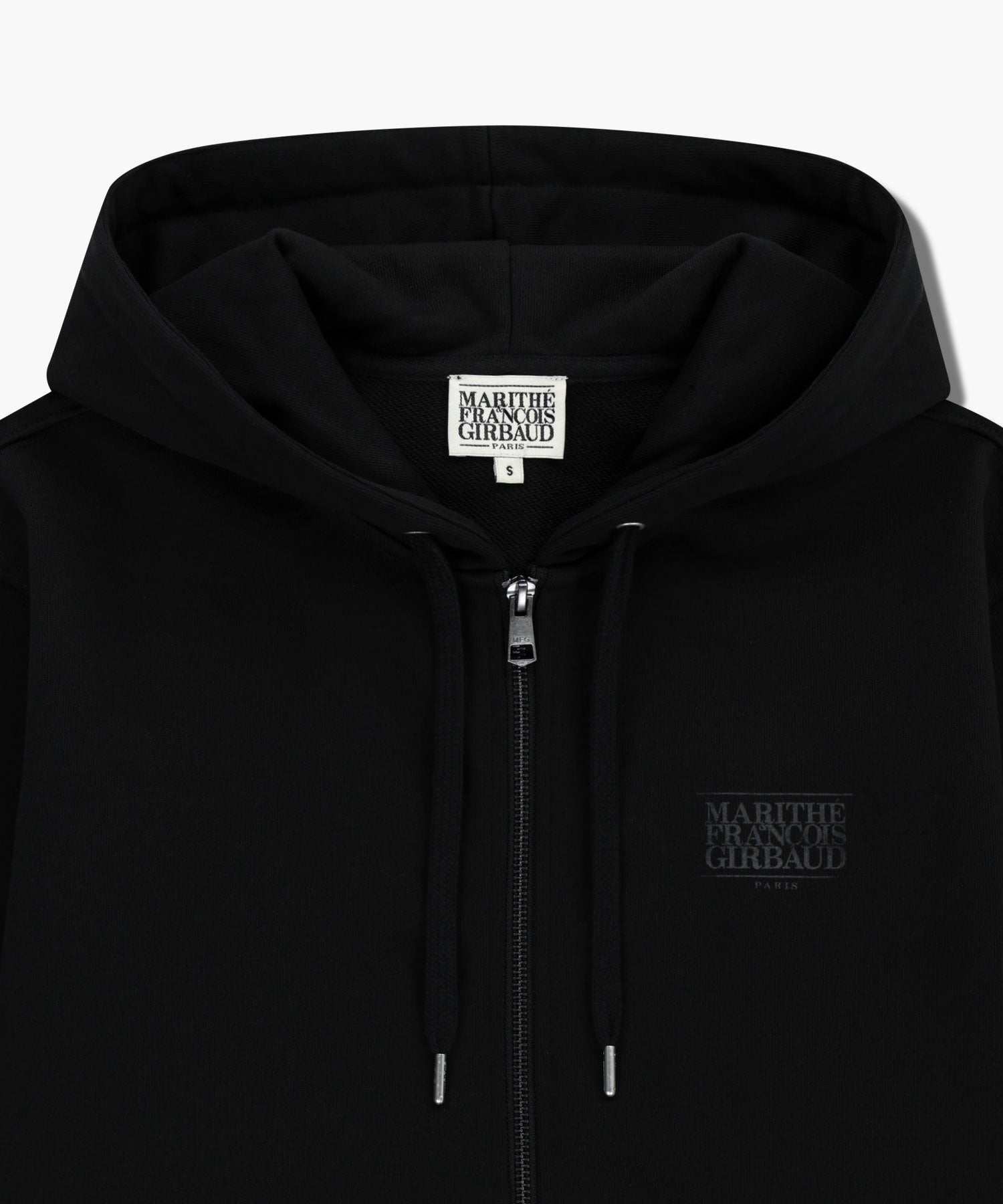 Marithe & Francois Girbaud - Classic Logo Hoodie Zipup (Black) product image 8 | TRAB K-Fashion Australia