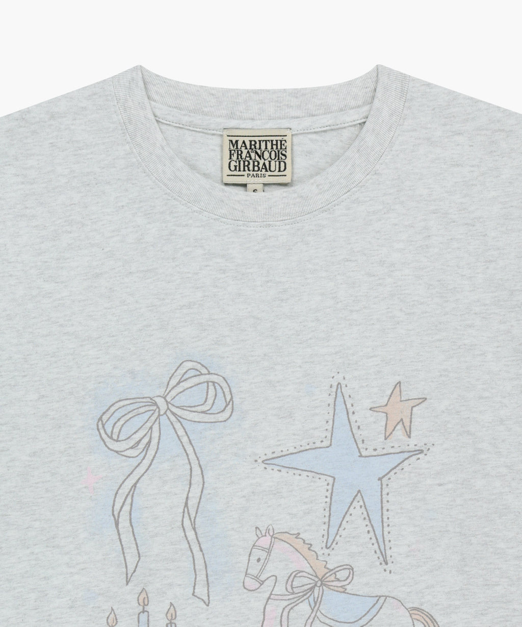 Marithe & Francois Girbaud - Unicorn Graphic Oversized Tee (Light Heather Gray) product image 8 | TRAB K-Fashion Australia