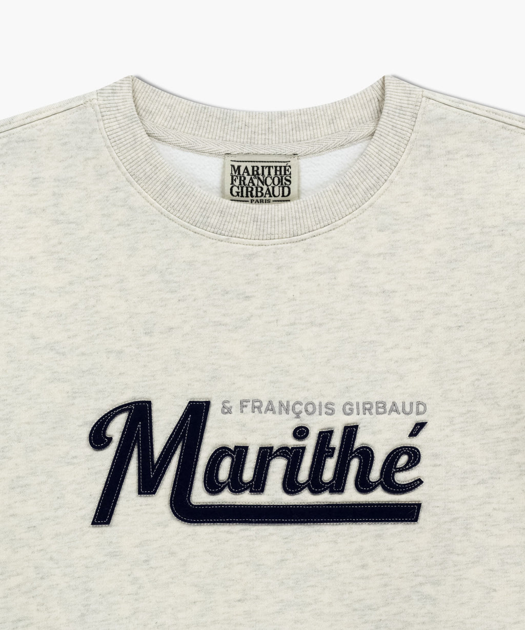 Marithe & Francois Girbaud - Applique Logo Oversized Sweatshirt (brushed) (Oatmeal) product image 8 | TRAB K-Fashion Australia