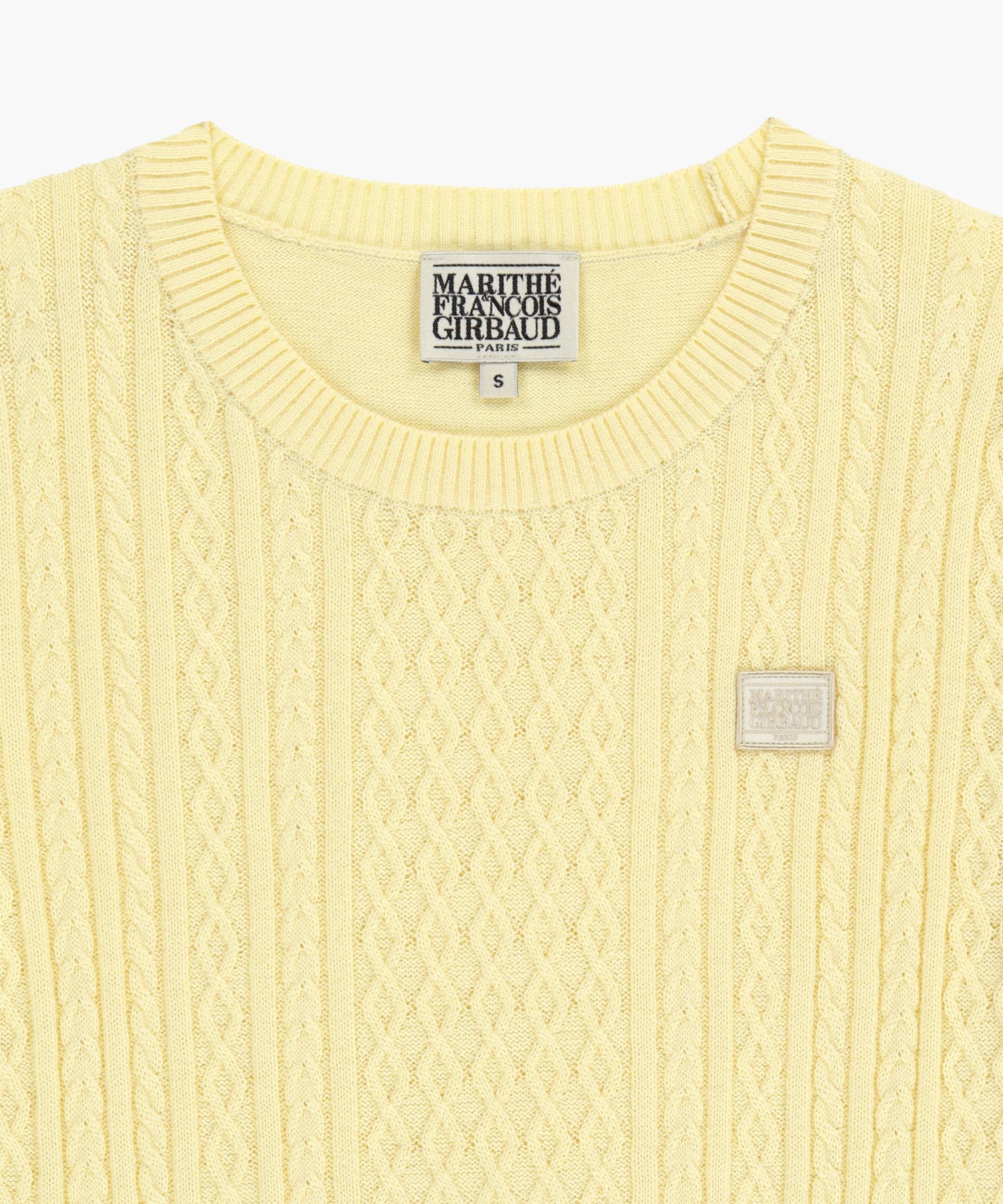 Marithe & Francois Girbaud - Cable Half Knit Pullover (Light Yellow) product image 8 | TRAB K-Fashion Australia