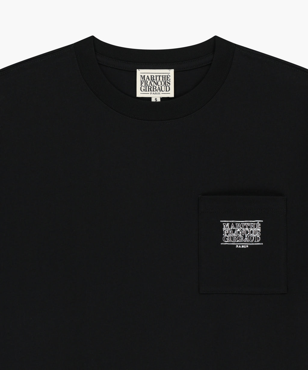 Marithe & Francois Girbaud - Doodle Classic Logo Pocket Tee (Black) product image 8 | TRAB K-Fashion Australia