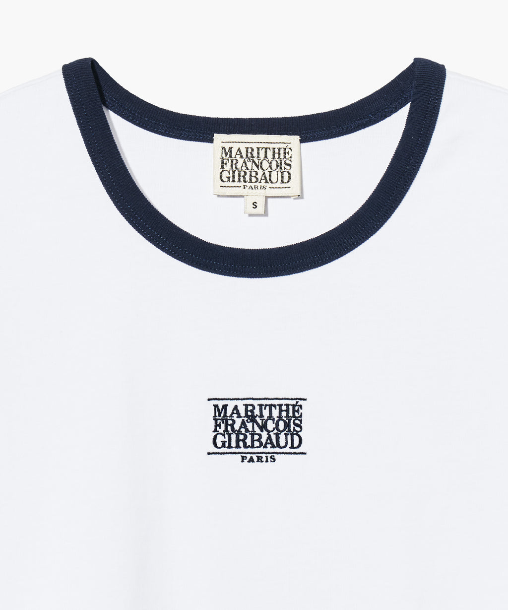 Marithe & Francois Girbaud - [Pre-order – Ships 19 Jun] Classic Logo Ringer Tee (White) product image 8 | TRAB K-Fashion Australia