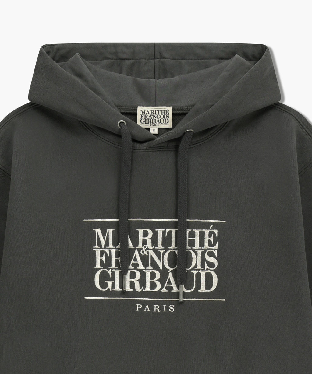 Marithe & Francois Girbaud - Classic Logo Embroidery Hoodie (brushed) (Charcoal) product image 11 | TRAB K-Fashion Australia