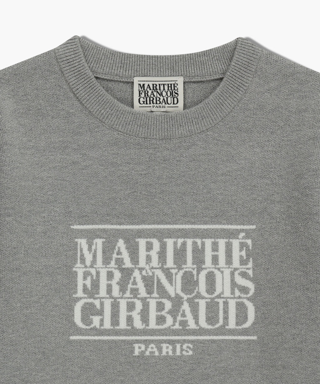 Marithe & Francois Girbaud - Classic Logo Crop Knit (Melange Gray) product image 8 | TRAB K-Fashion Australia