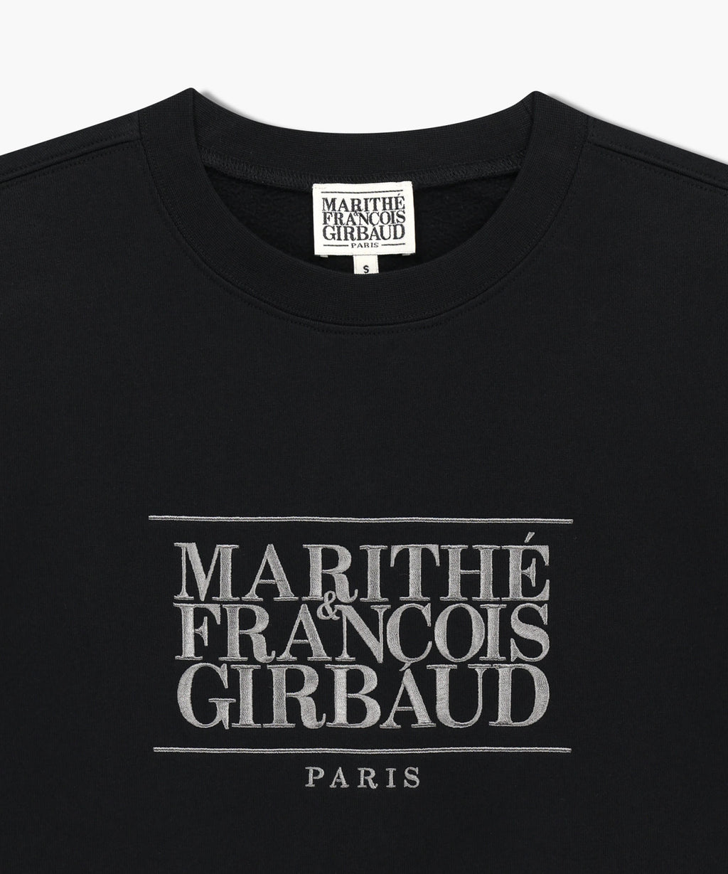 Marithe & Francois Girbaud - Classic Logo Embroidery Sweatshirt (brushed) (Black) product image 8 | TRAB K-Fashion Australia