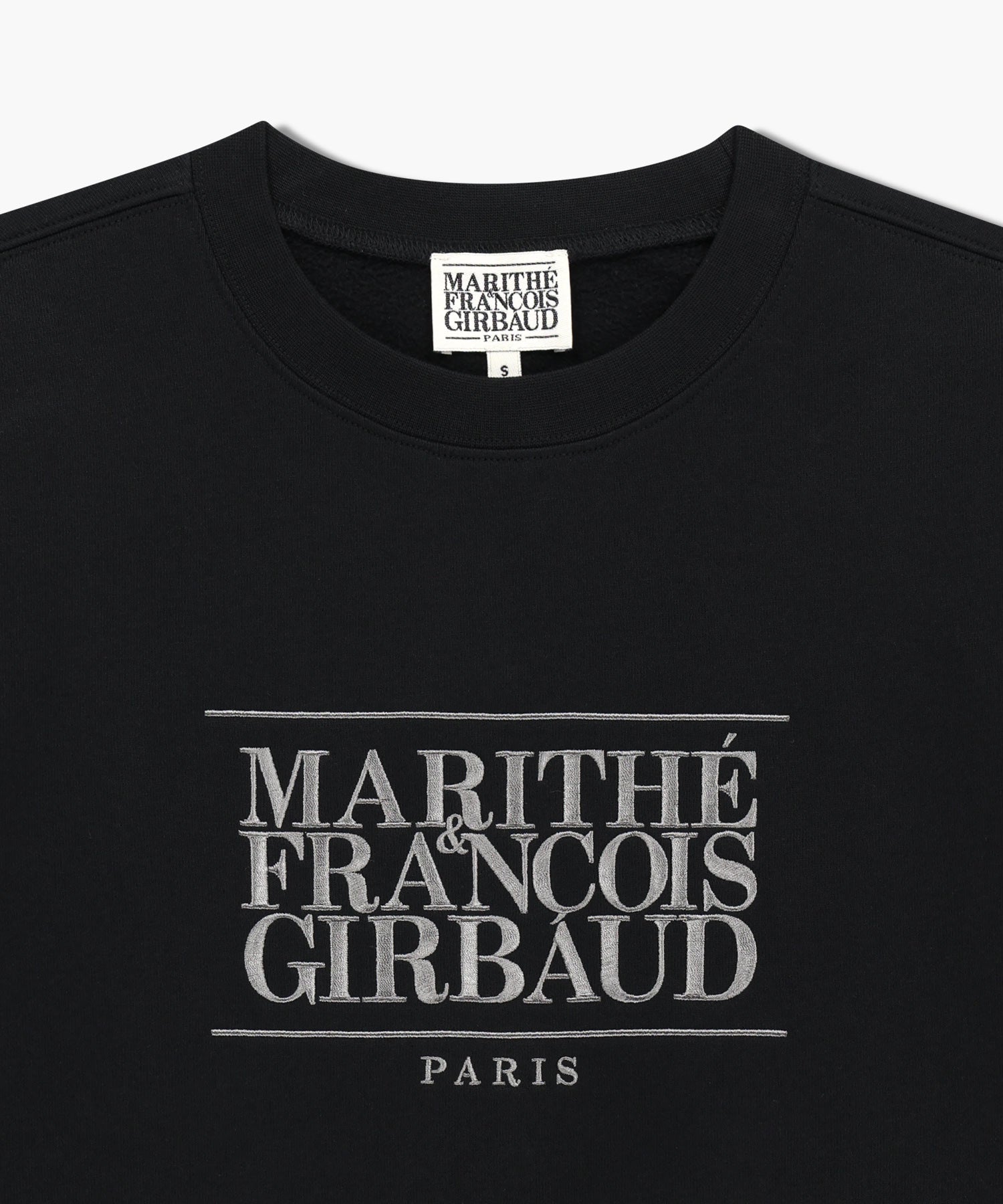 Marithe & Francois Girbaud - Classic Logo Embroidery Sweatshirt (brushed) (Black) product image 8 | TRAB K-Fashion Australia