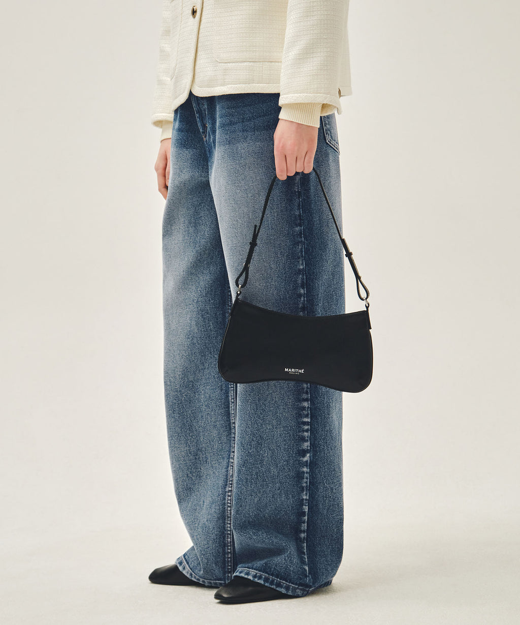 Marithe & Francois Girbaud - Regular Logo Mini Peanut Bag (Black) product image 8 | TRAB K-Fashion Australia