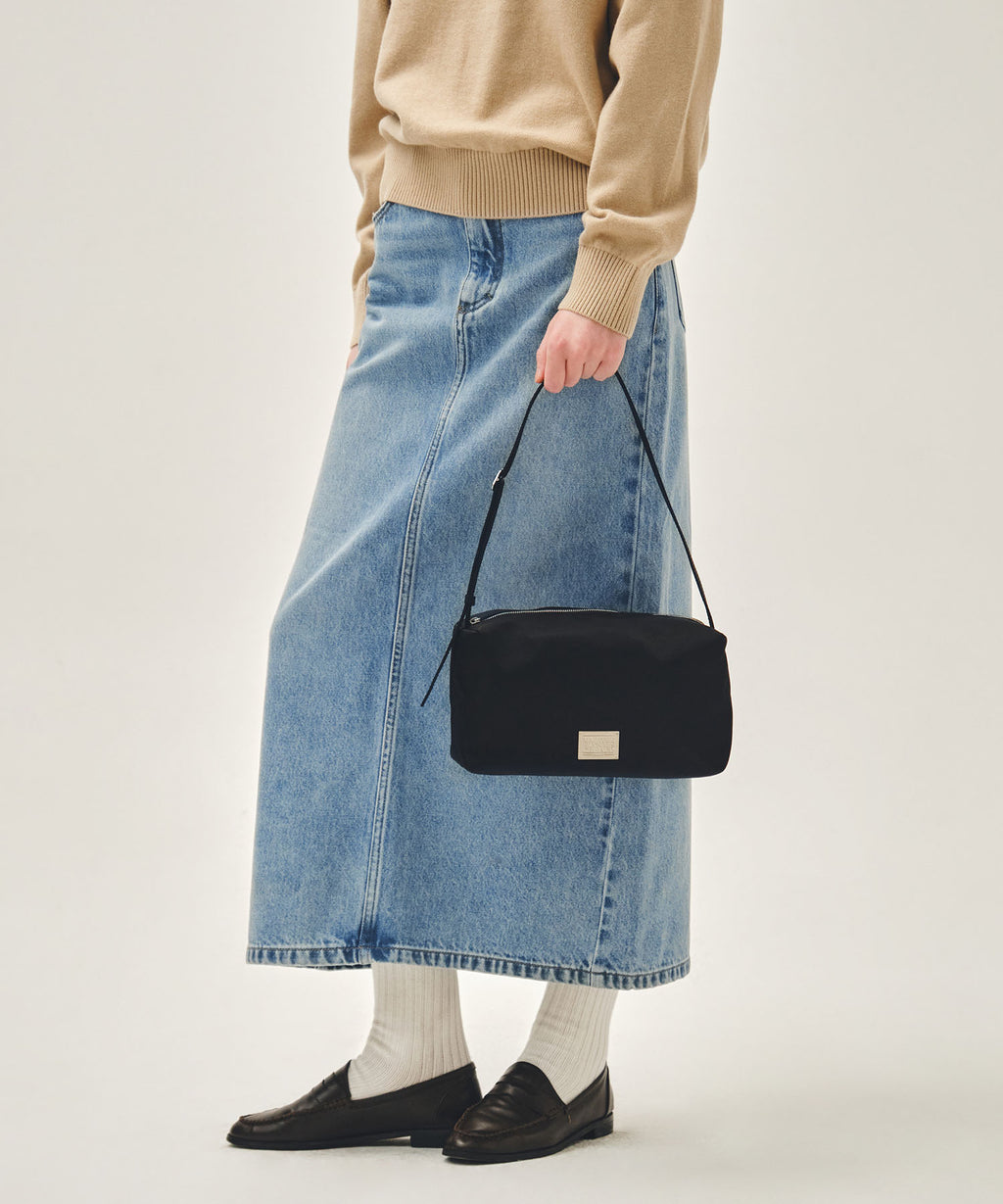 Marithe & Francois Girbaud - Classic Logo Nylon Box Bag (Black) product image 8 | TRAB K-Fashion Australia