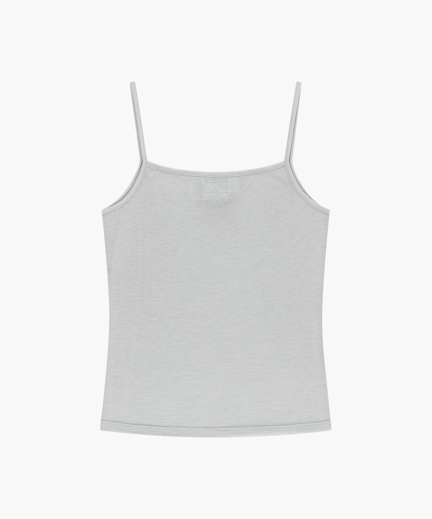 Marithe & Francois Girbaud - Small Classic Logo Sleeveless Layered Slim Crop Tee (Light Gray) product image 8 | TRAB K-Fashion Australia