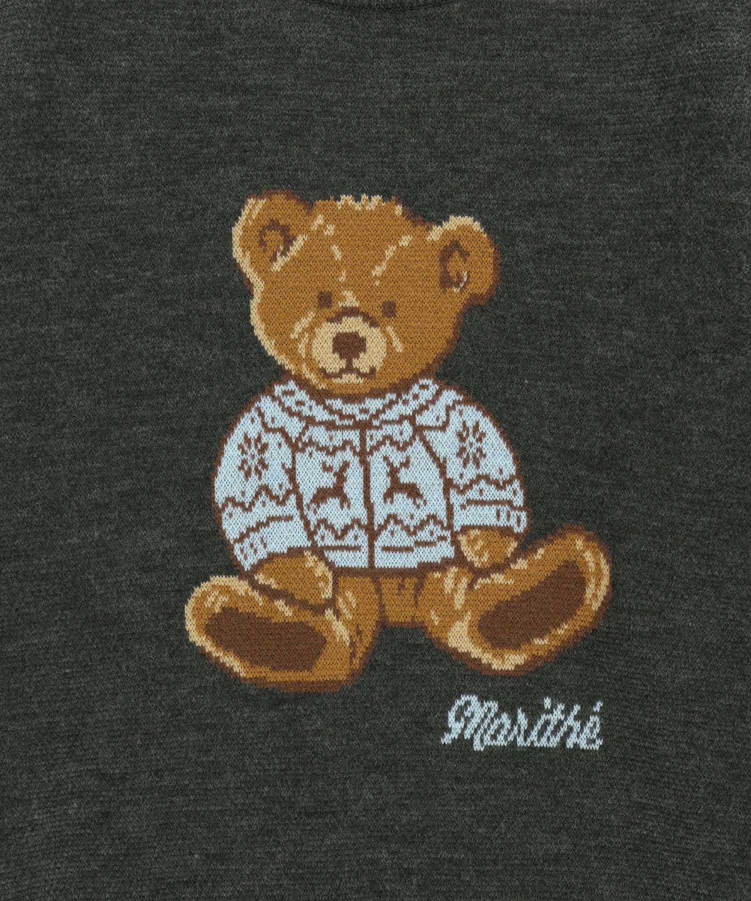 Marithe & Francois Girbaud - Doodle Bear Knit Pullover (Charcoal) product image 8 | TRAB K-Fashion Australia