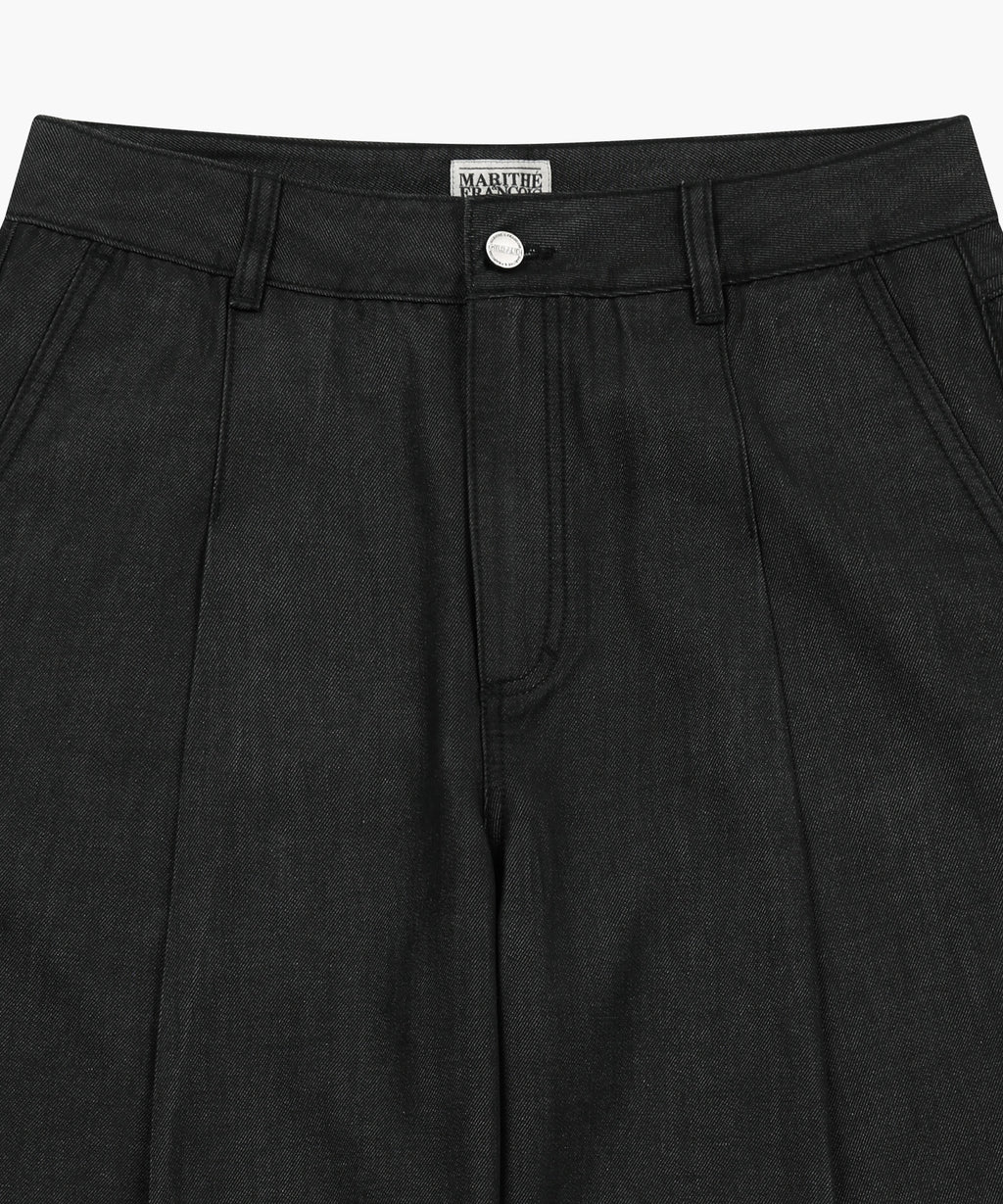 Marithe & Francois Girbaud - Wide Fit Tuck Denim Pants (Black) product image 8 | TRAB K-Fashion Australia