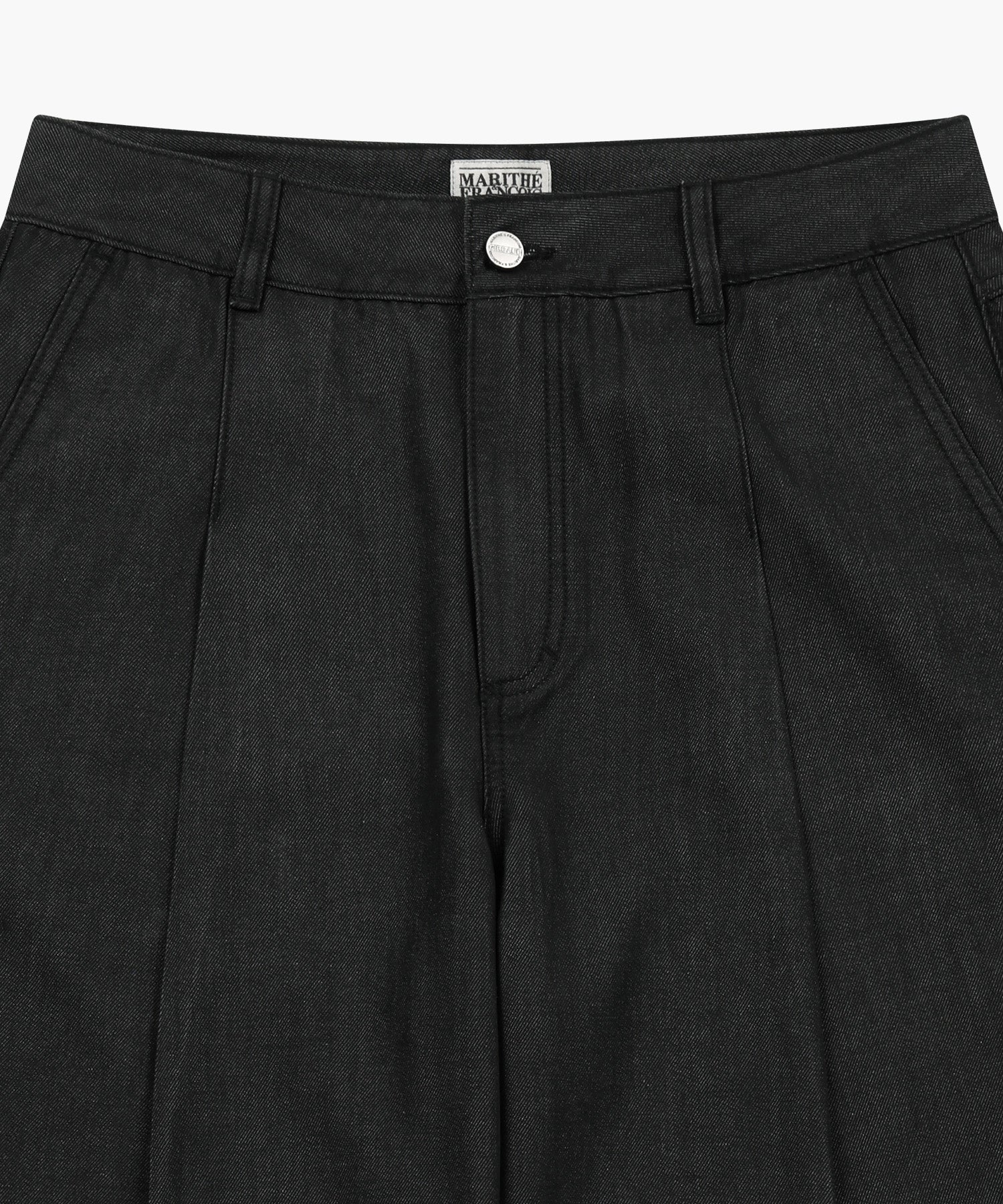 Marithe & Francois Girbaud - Wide Fit Tuck Denim Pants (Black) product image 8 | TRAB K-Fashion Australia
