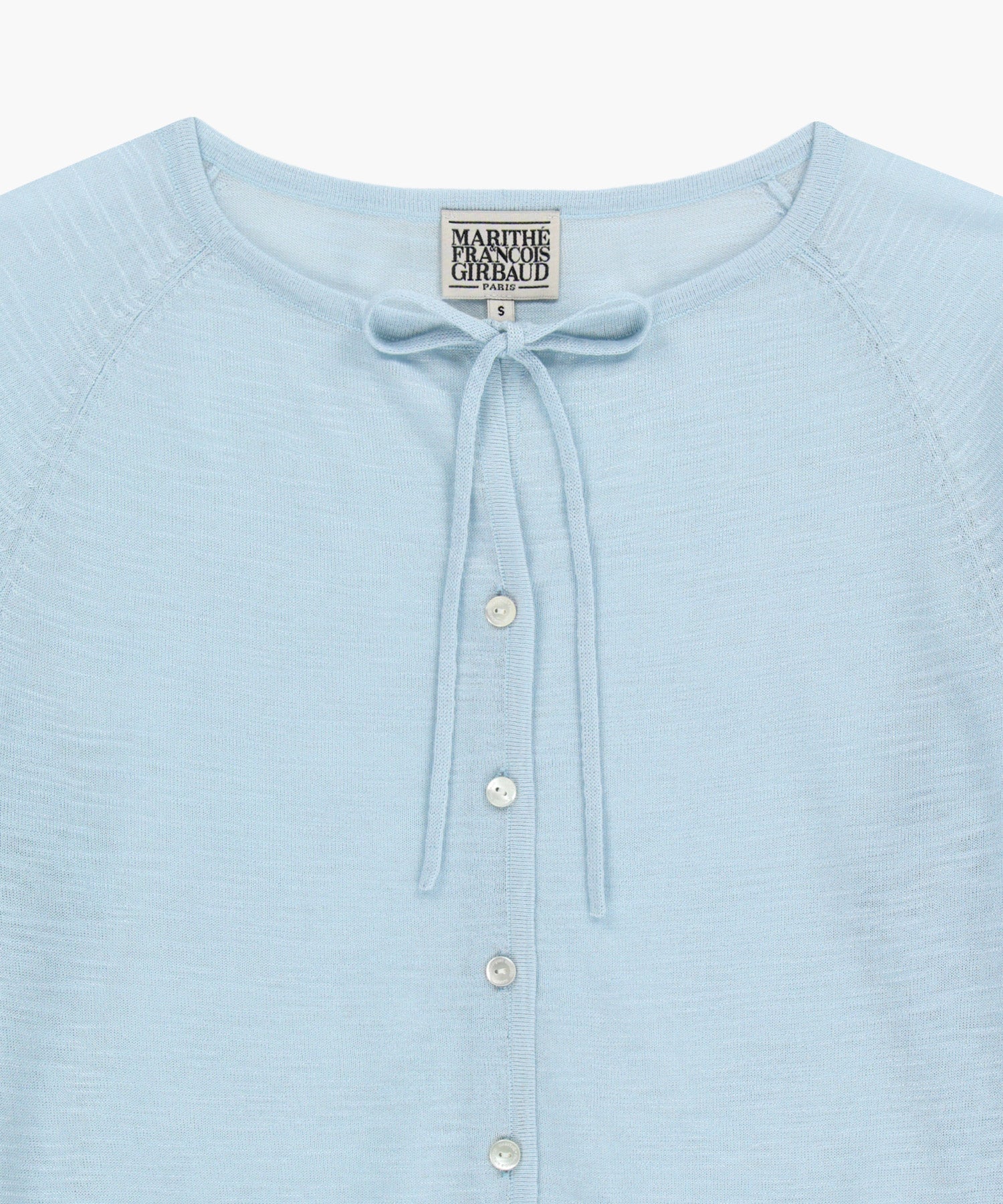 Marithe & Francois Girbaud - Sheer Knit Cardigan (Sky Blue) product image 8 | TRAB K-Fashion Australia