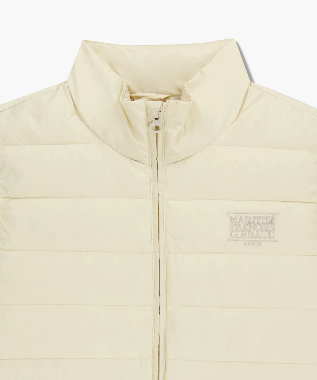 Marithe & Francois Girbaud - Classic Logo Light Down Vest (Cream) product image 8 | TRAB K-Fashion Australia