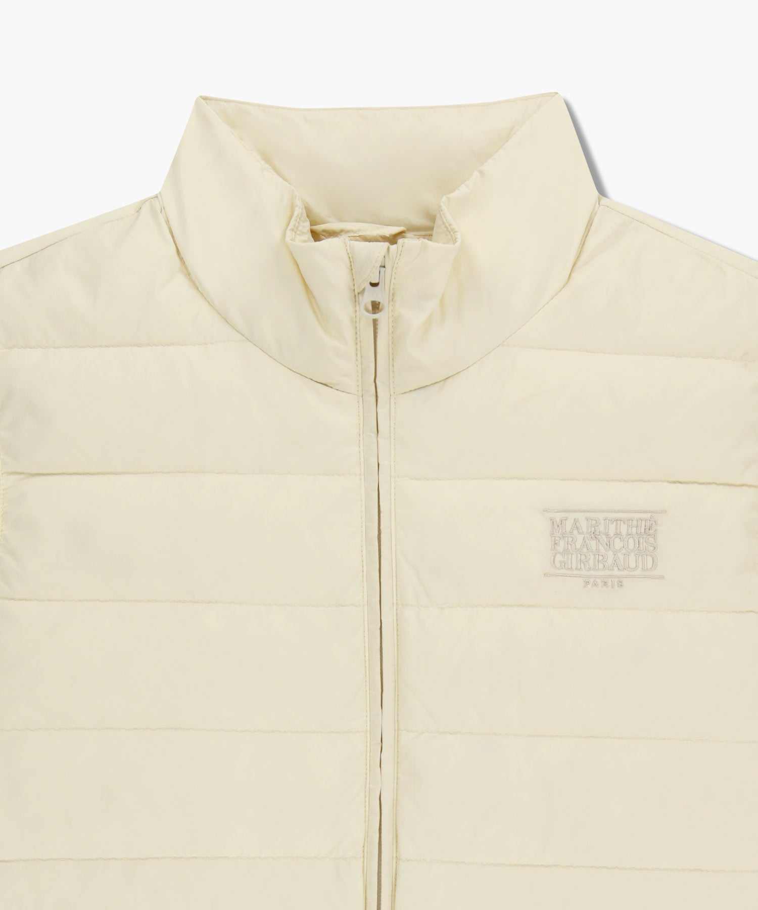 Marithe & Francois Girbaud - Classic Logo Light Down Vest (Cream) product image 8 | TRAB K-Fashion Australia